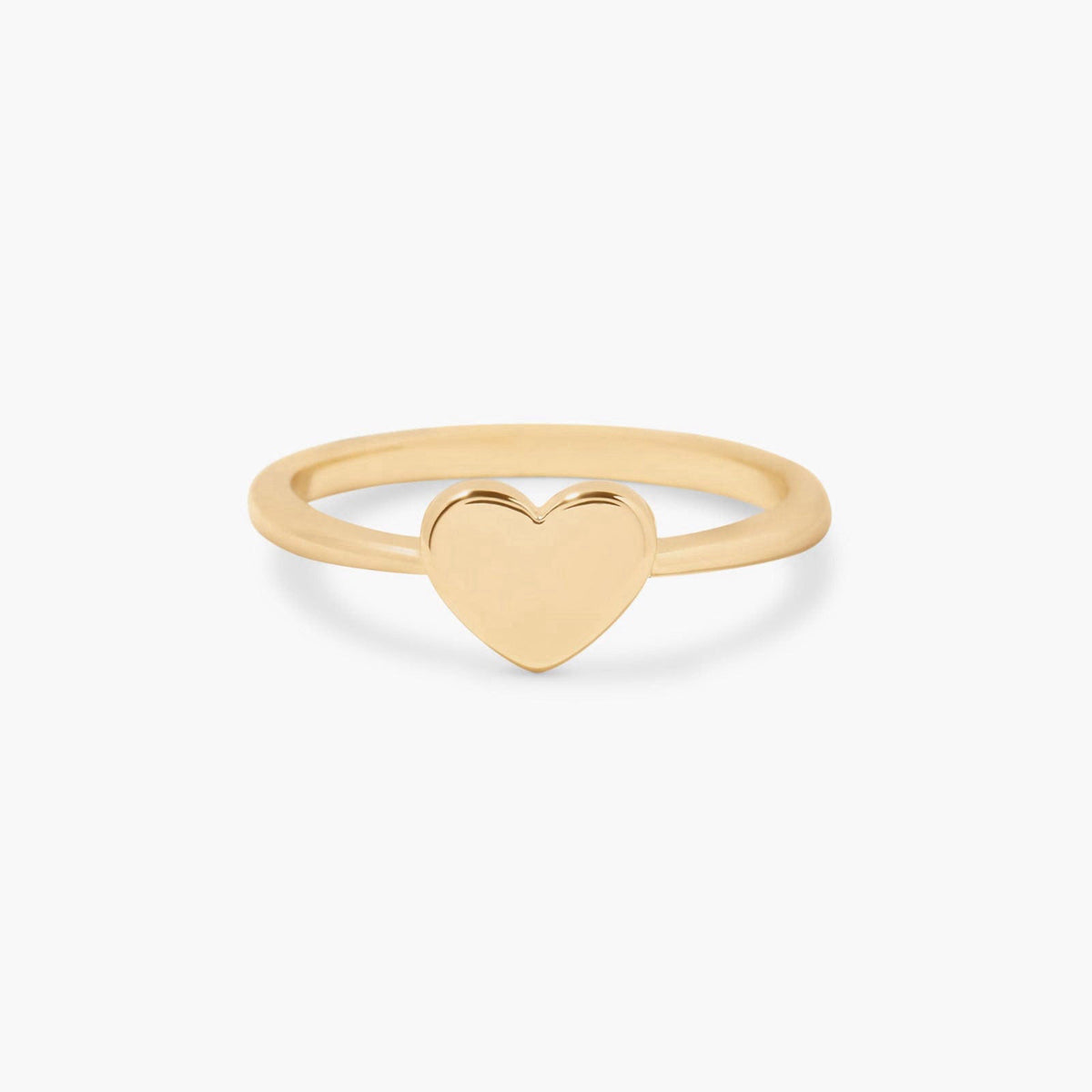 Brook & York Ruby Heart Ring - Hypoallergenic 14K Gold-Plated Brass - Heart Jewelry - Valentine's Day - Women's Rings- A
