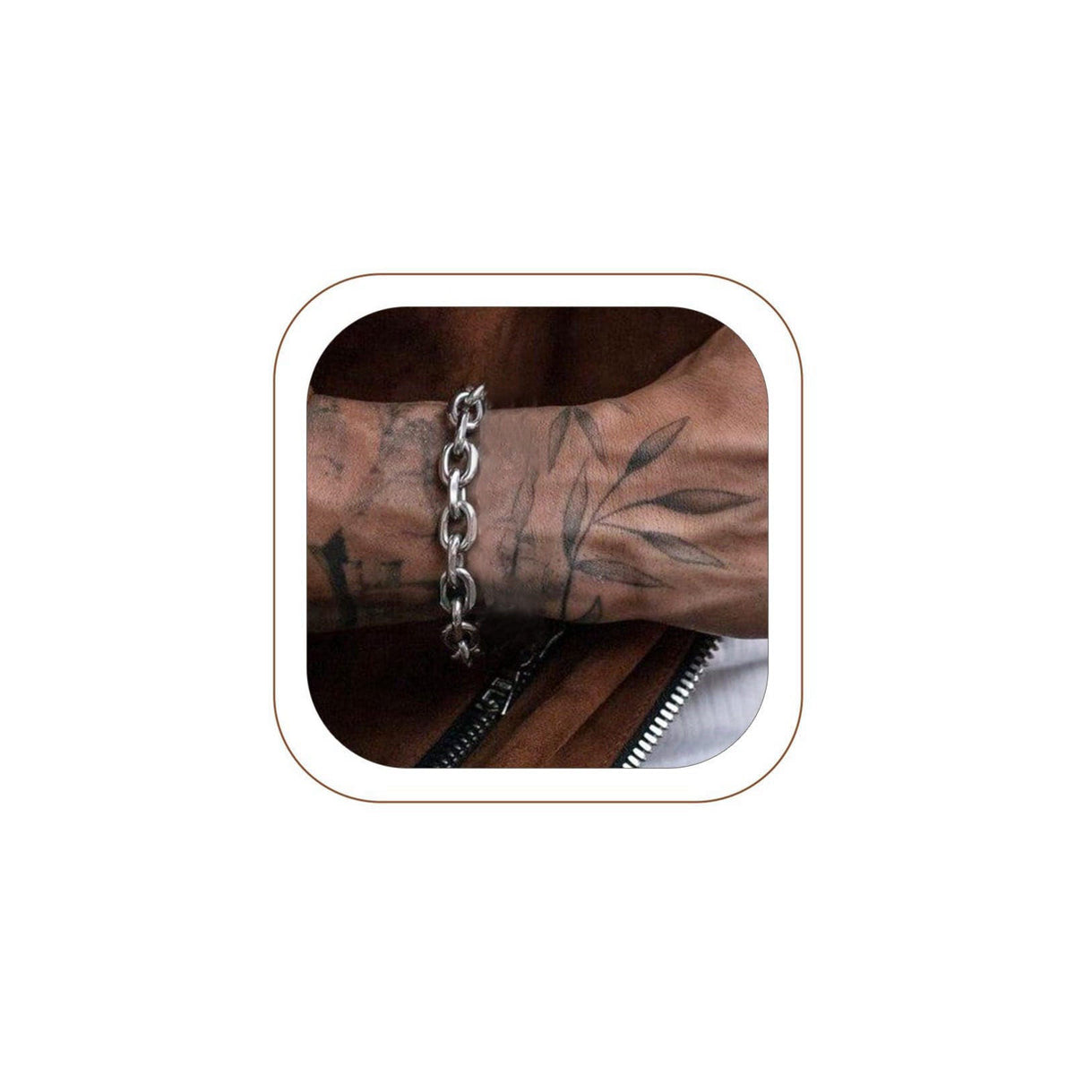 ChainsHouse Stainless Steel Cable Chain Link Bracelet for Men Women, 7mm/9mm/12mm Width, 7.5"/8.3" Length, 18K G