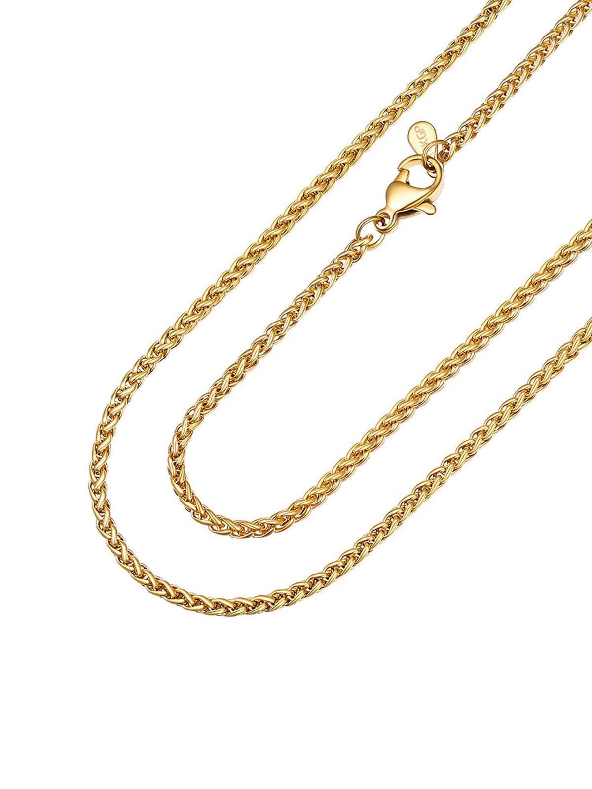 PROSTEEL Stainless Steel Wheat Chain Necklace for Men Women – product photo (Necklaces)