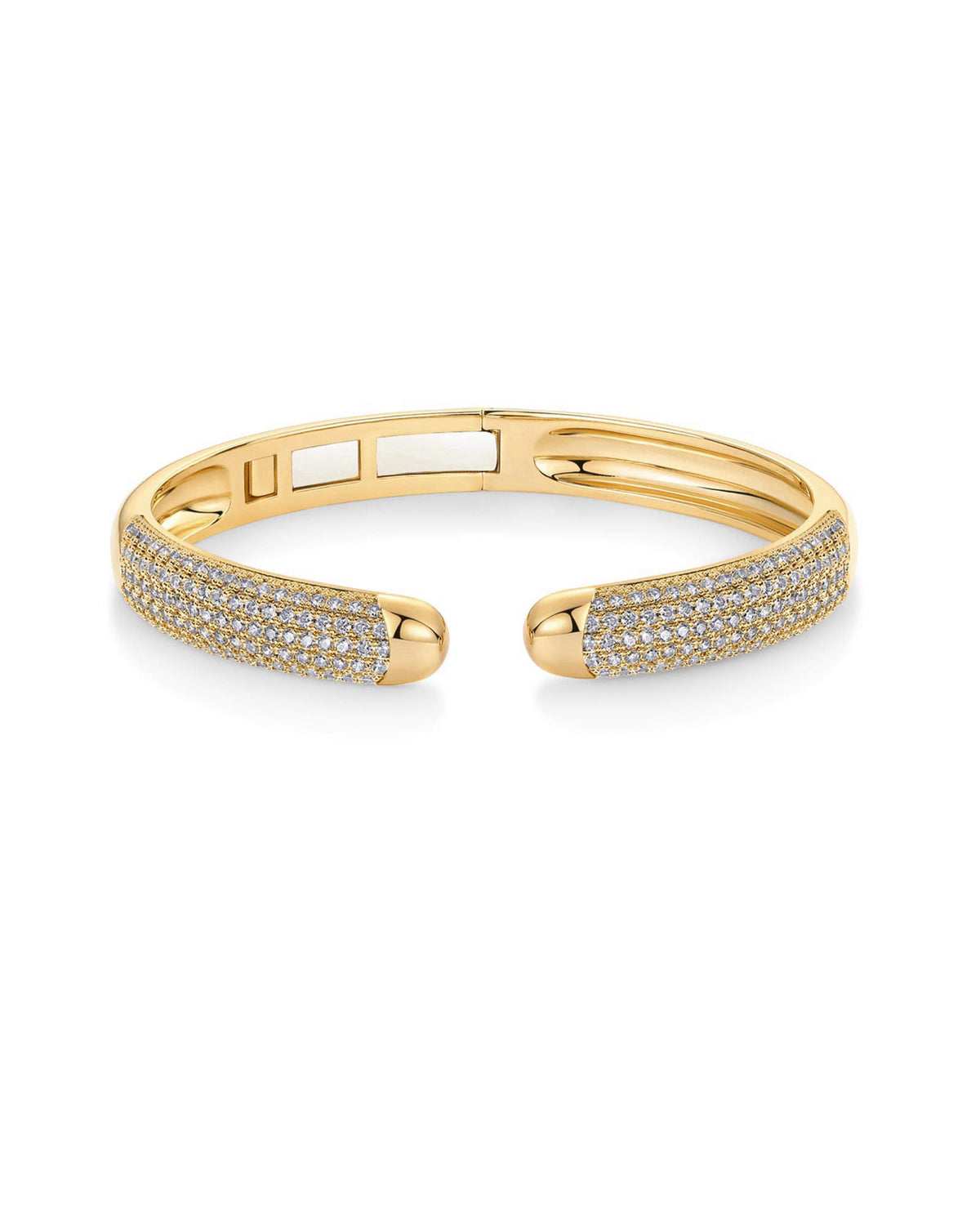 PAVOI 14k Gold Plated Cuff Bracelets | CZ Cuff Gold Bracelets for Women with Premium Pave Setting | Waterproof Hypoaller