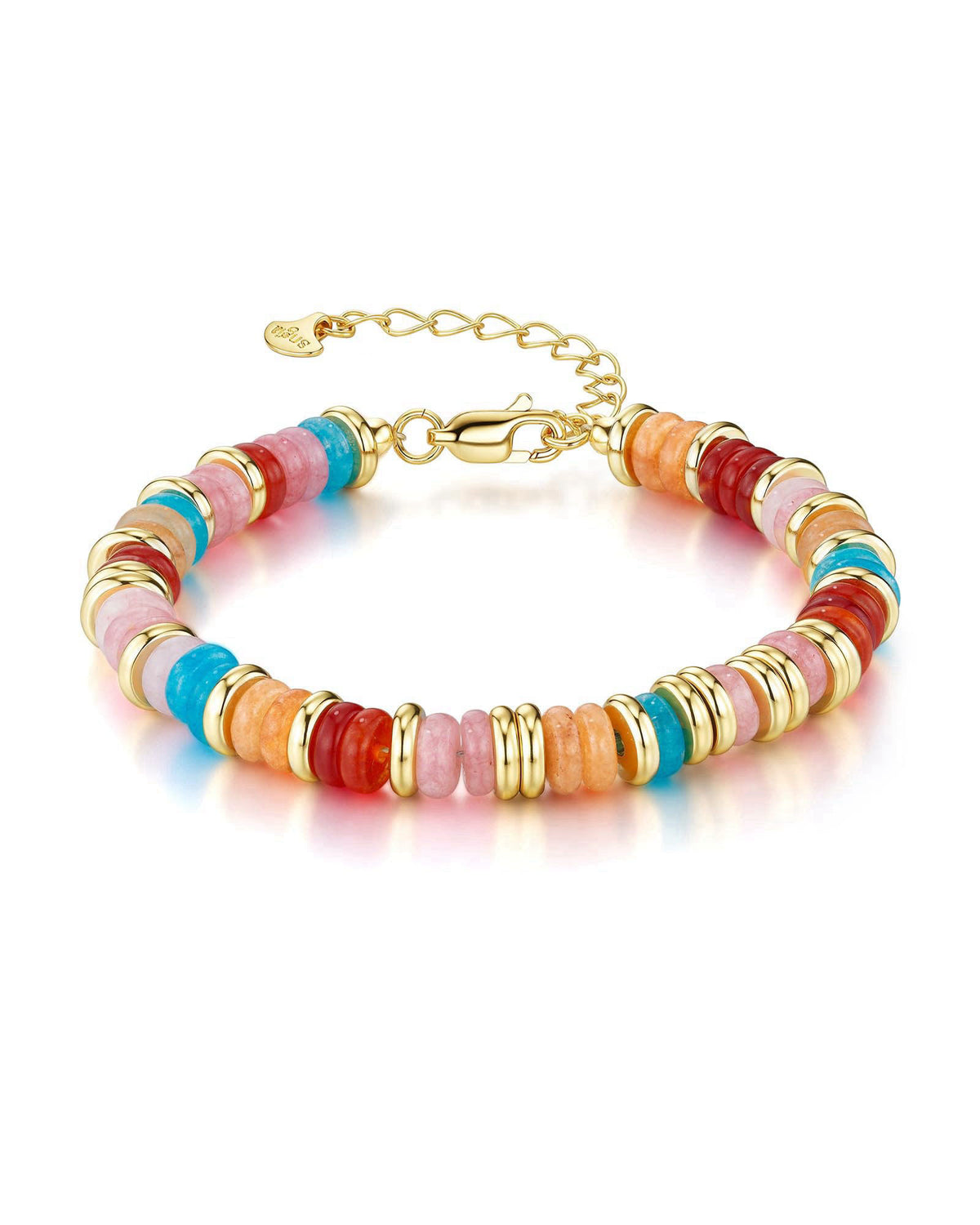 SNGIA Gold Plated Beaded Bracelets for Women, Natural Stone Bracelet Stack – product photo (Bangle)