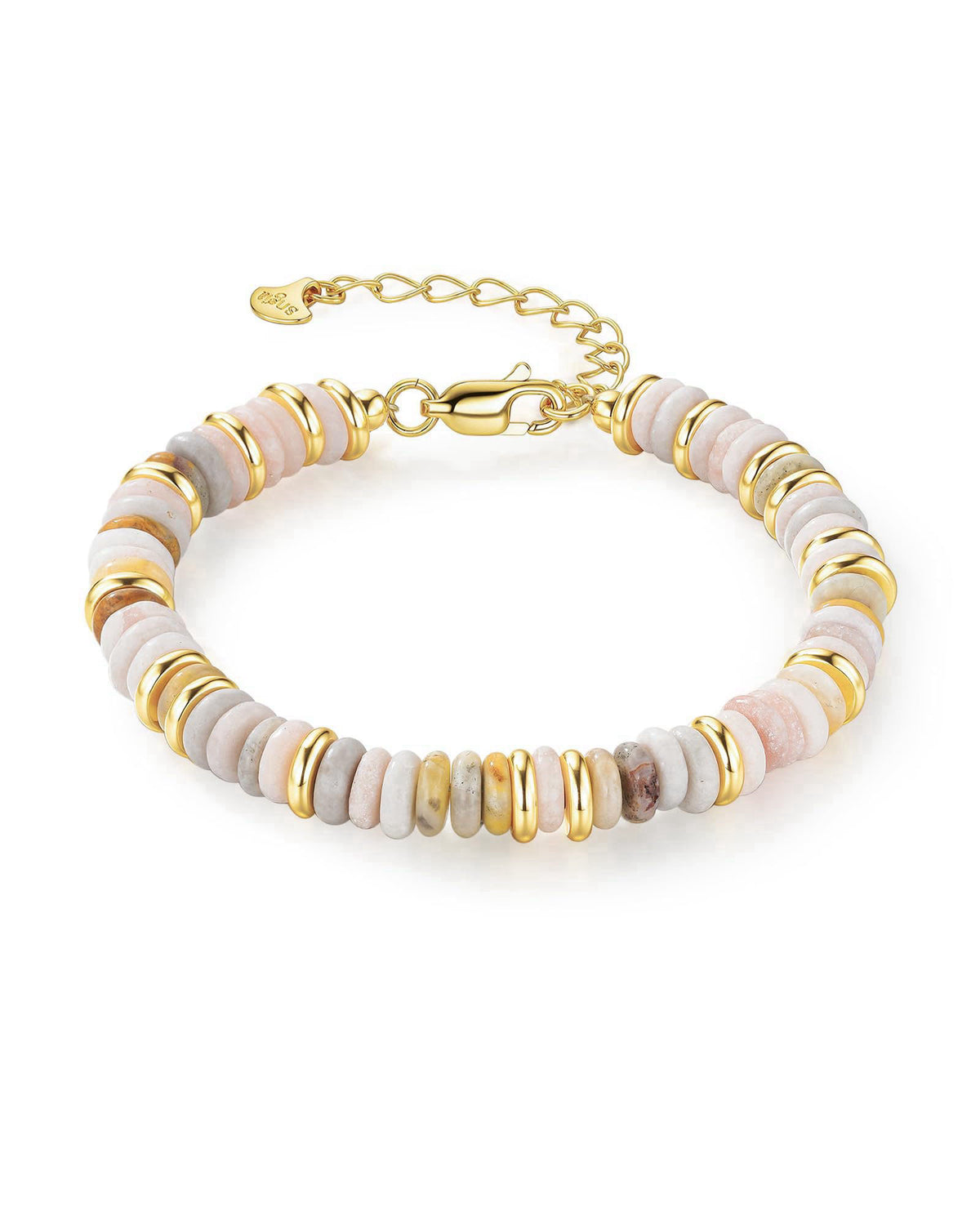 SNGIA Gold Plated Beaded Bracelets for Women, Natural Stone Bracelet Stack – alternate angle