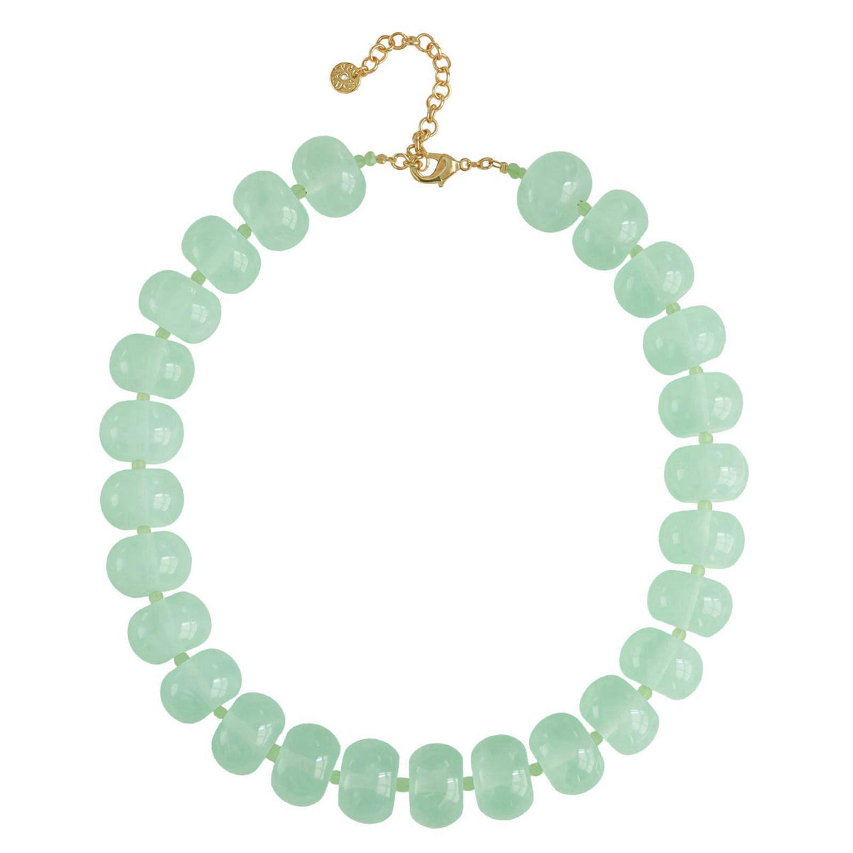 PanLuca Oversized Resin Beaded Chunky Necklace for Women – Resin, Metal