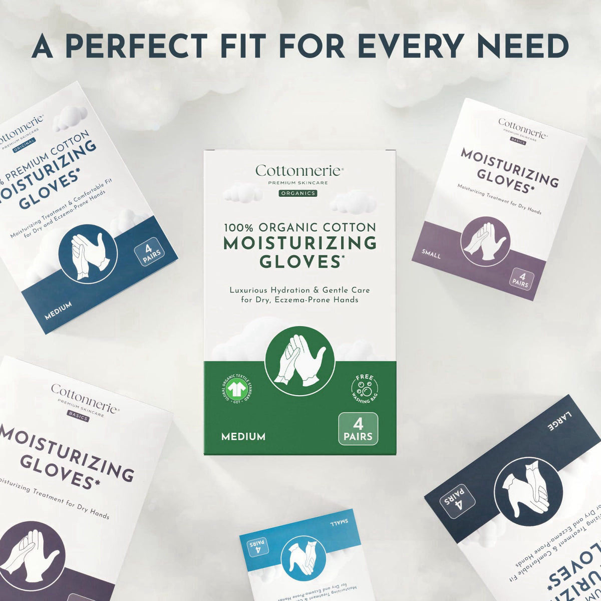 8 Pairs Cottonnerie Original Cotton Gloves for Dry Hands Sleeping, Moisturizing Gloves Overnight, Hand Moisturizer Glove