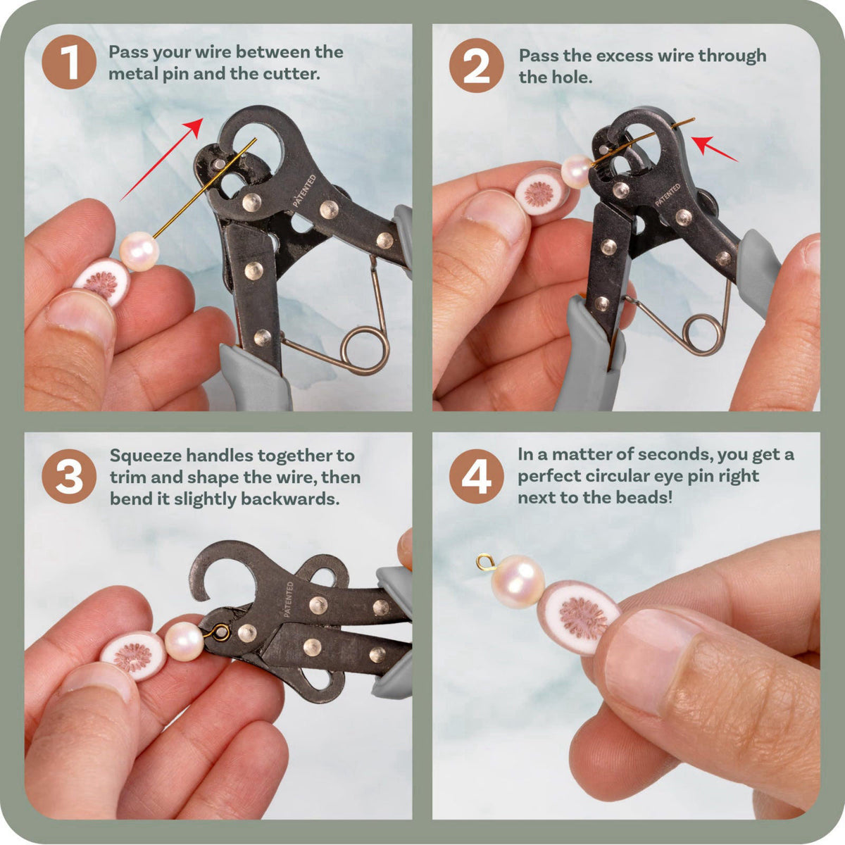 The Beadsmith Original One Step Looper – back view and specifications