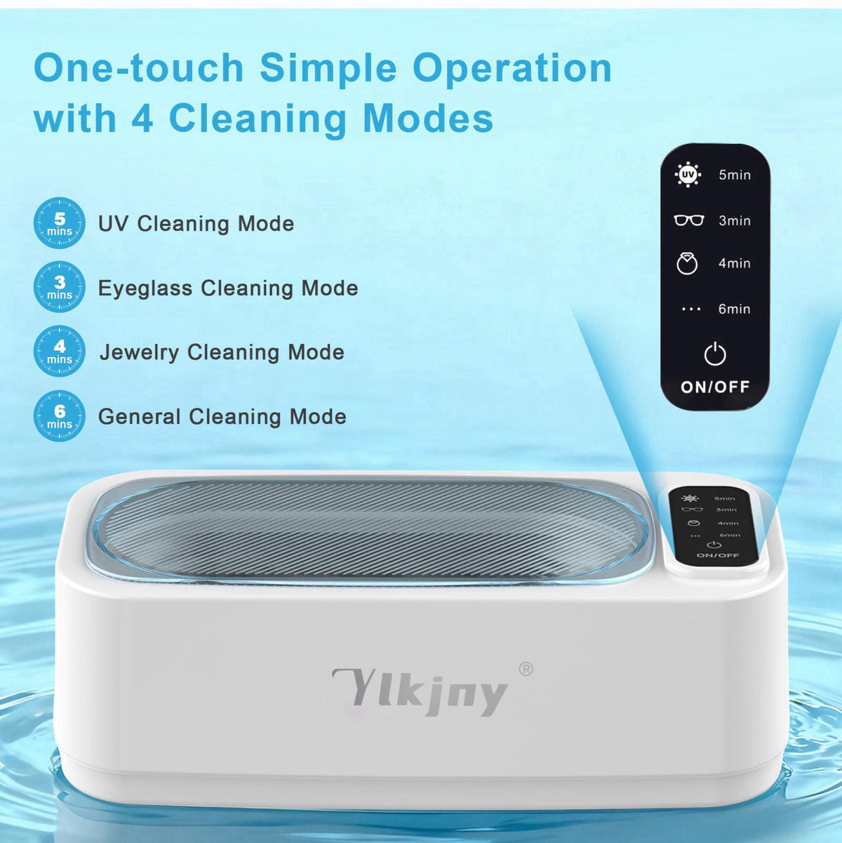 ylkjny 55KHz Ultrasonic Jewelry Cleaner for Jewelry, Eyeglasses& Watches – close-up detail