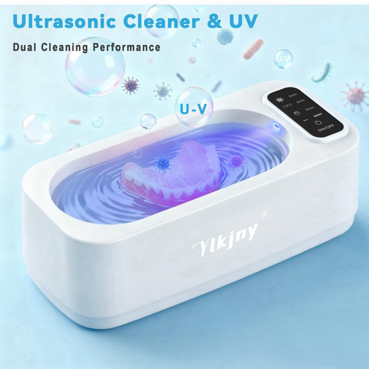 ylkjny 55KHz Ultrasonic Jewelry Cleaner for Jewelry, Eyeglasses& Watches – full view