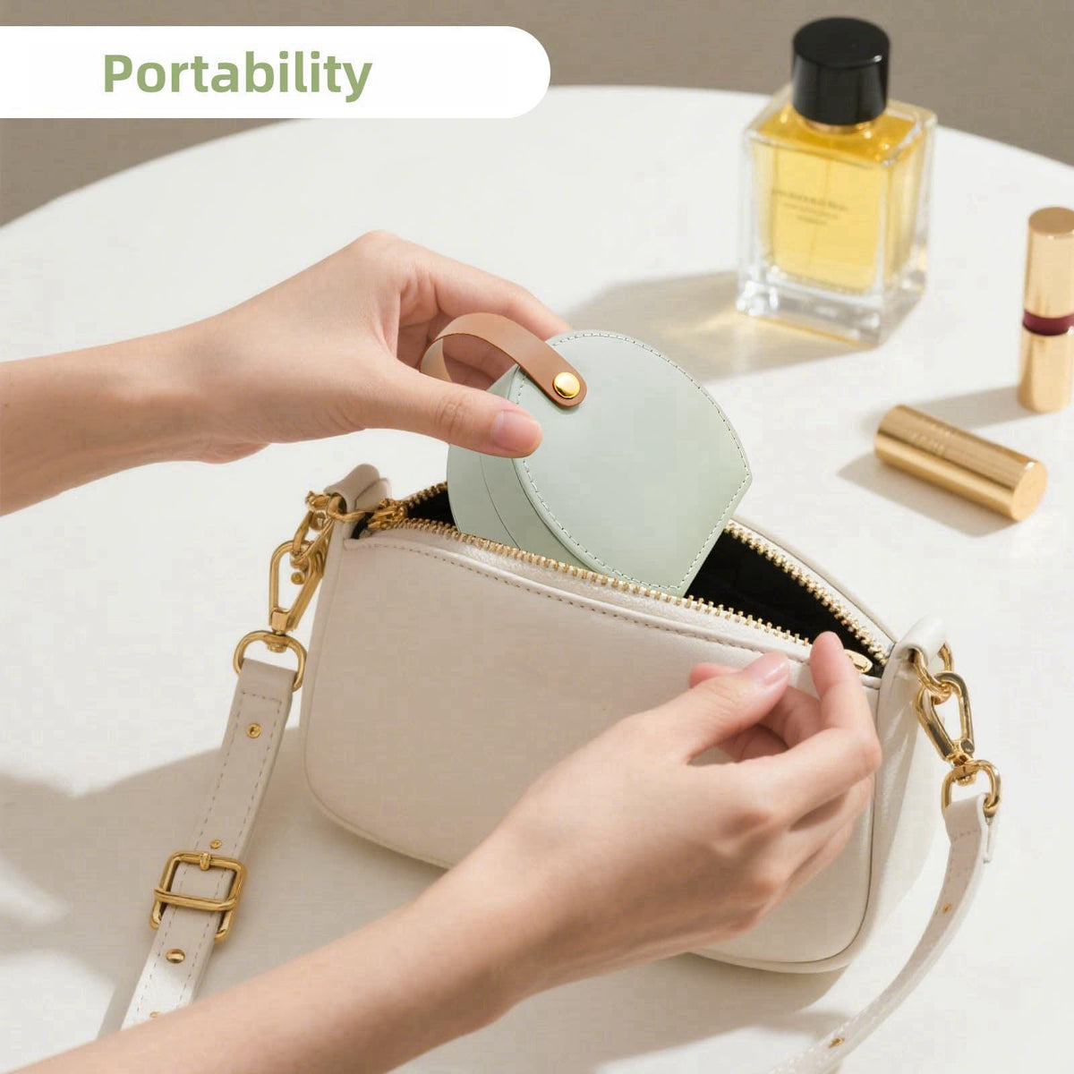 TIMEFASHION 12Pcs Portable Travel Jewelry Case for Women (Green) – close-up detail