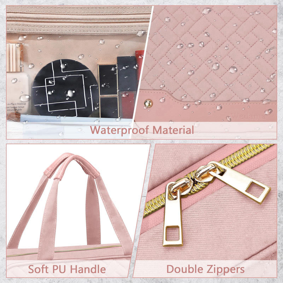 Wedama – Toiletry Bags on display