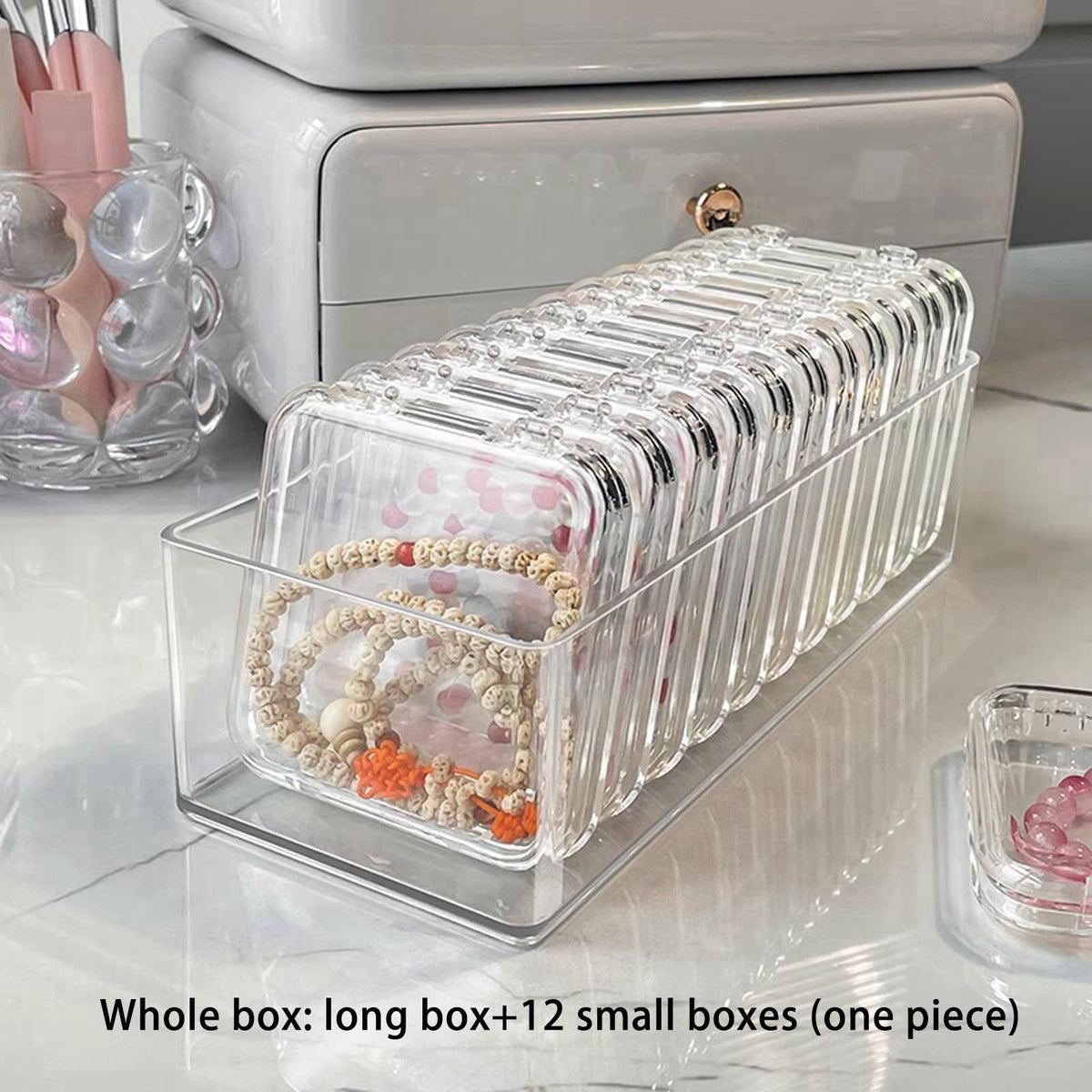 SZCYKJMY Acrylic jewelry box, crystal storage box, crystal bracelet transparent desktop storage box, portable jewelry bo
