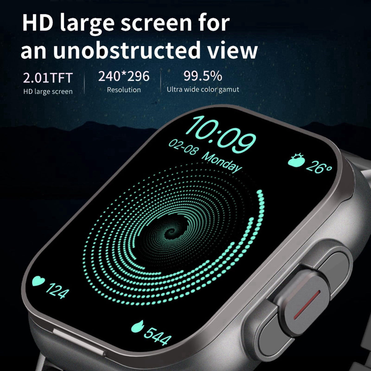 Jectse Smart Watch with Earbuds, 2.01 Inch HD Touch Screen Smart Watch for Men Women, Bluetooth Call Fitness Watch for i