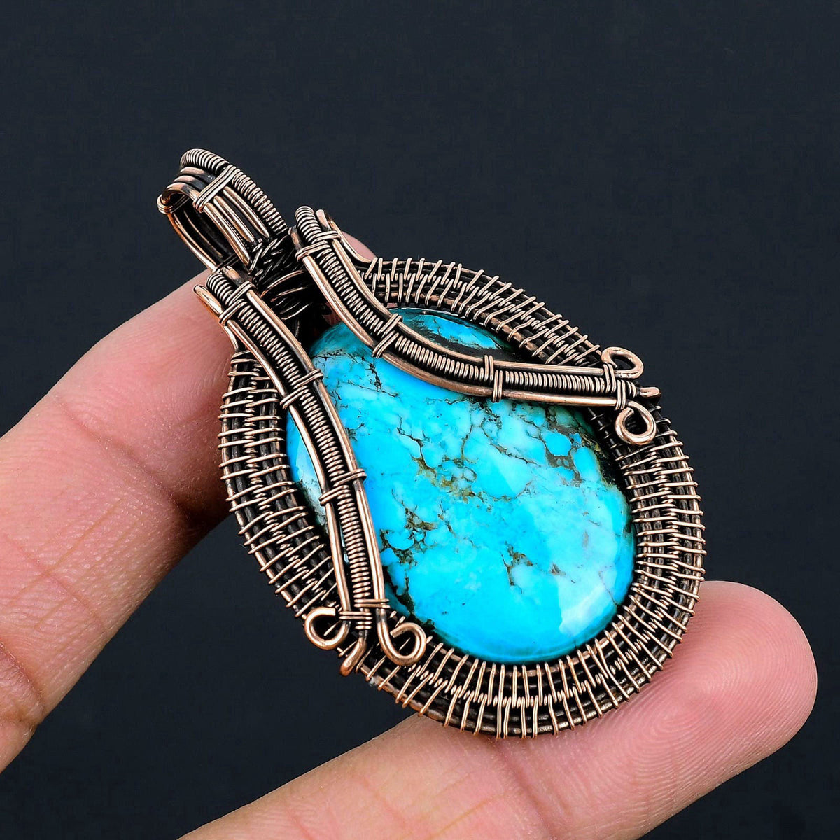 Copperie Natural Gemstone Pendant Copper Wire Wrapped Jewelry Necklace – packaging and label