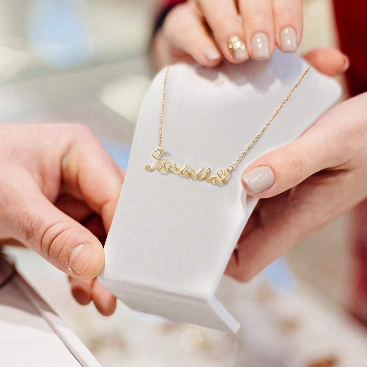Alan Wire Name Necklace Personalized,Dainty Custom Name Necklace,Gold Name Necklace,Custom Necklace Gift for Her,Daughte