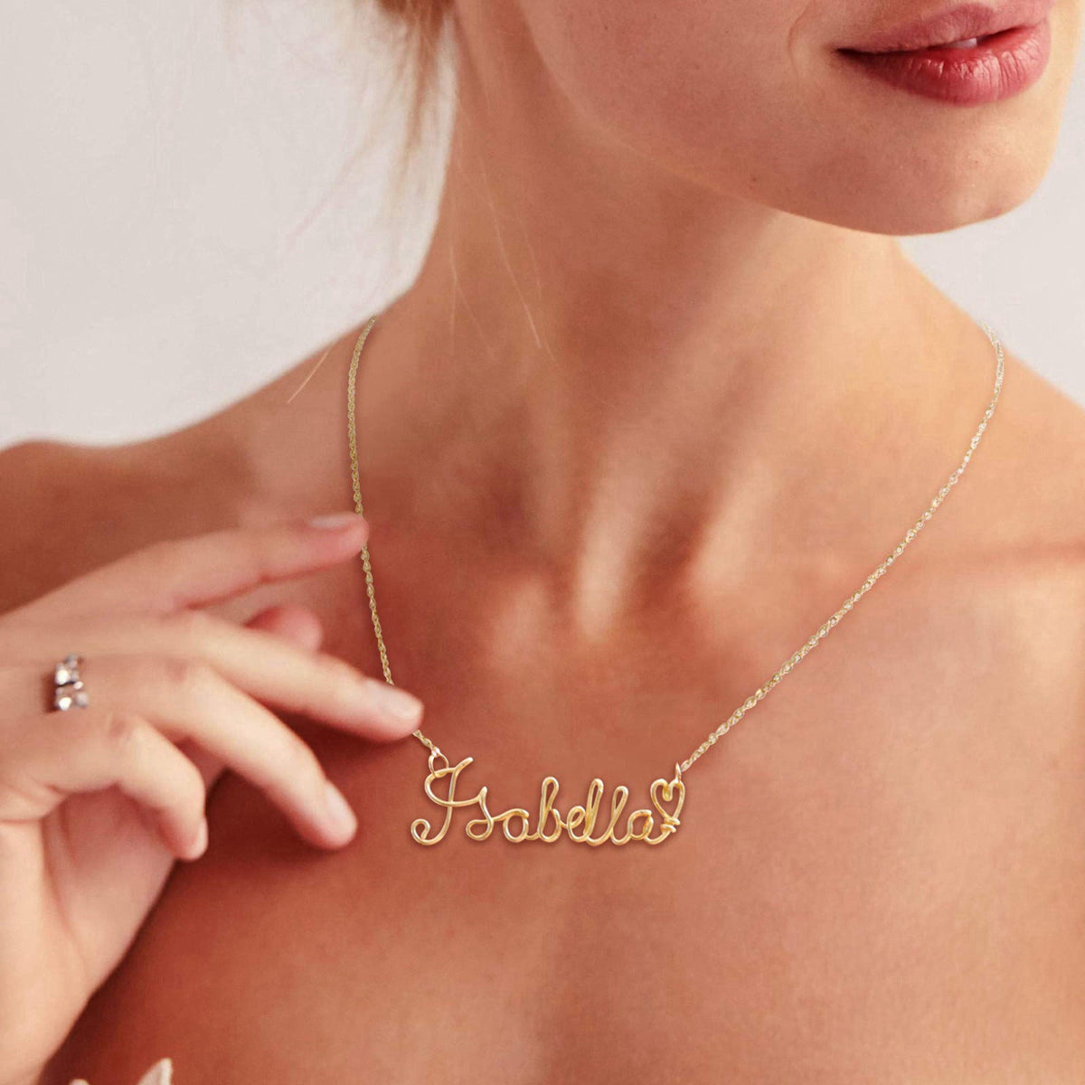 Alan Wire Name Necklace Personalized,Dainty Custom Name Necklace,Gold Name Necklace,Custom Necklace Gift for Her,Daughte