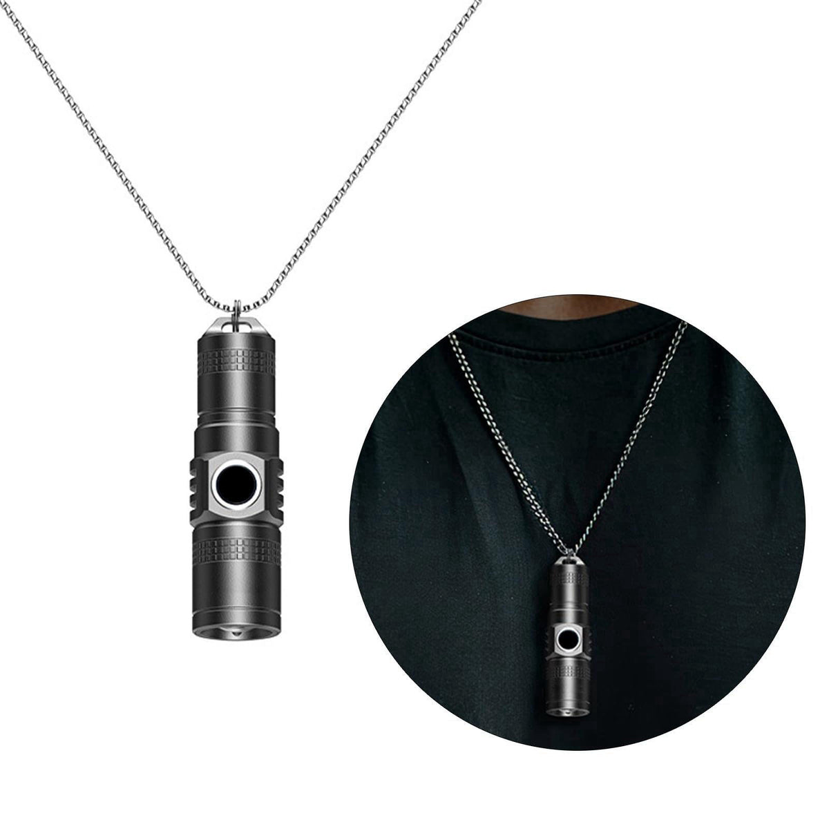 Mjaie 6cm Flashlight Necklace with Variable and Multiple Styles – close-up detail in Multicolor