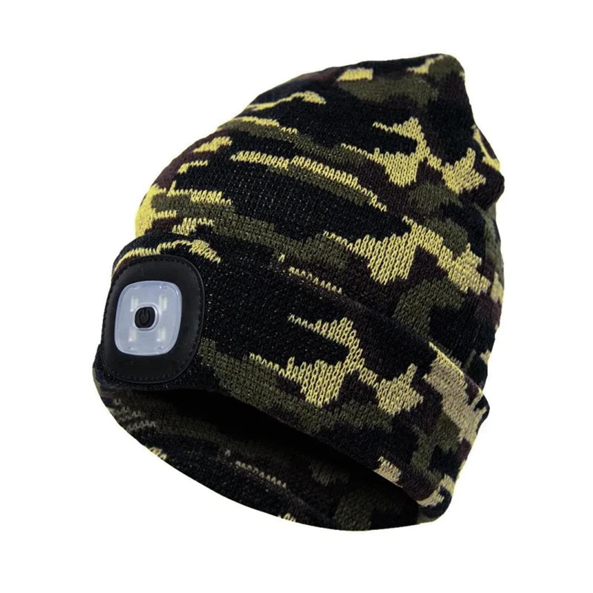 Wuduomei Winter Knit Beanie with Rechargeable LED Light – packaging and label