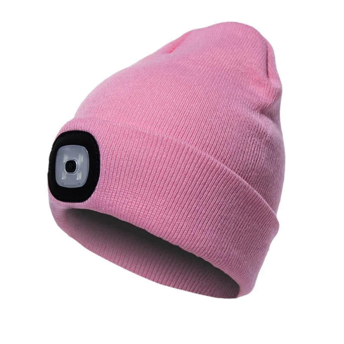 Wuduomei Winter Knit Beanie with Rechargeable LED Light – alternate angle
