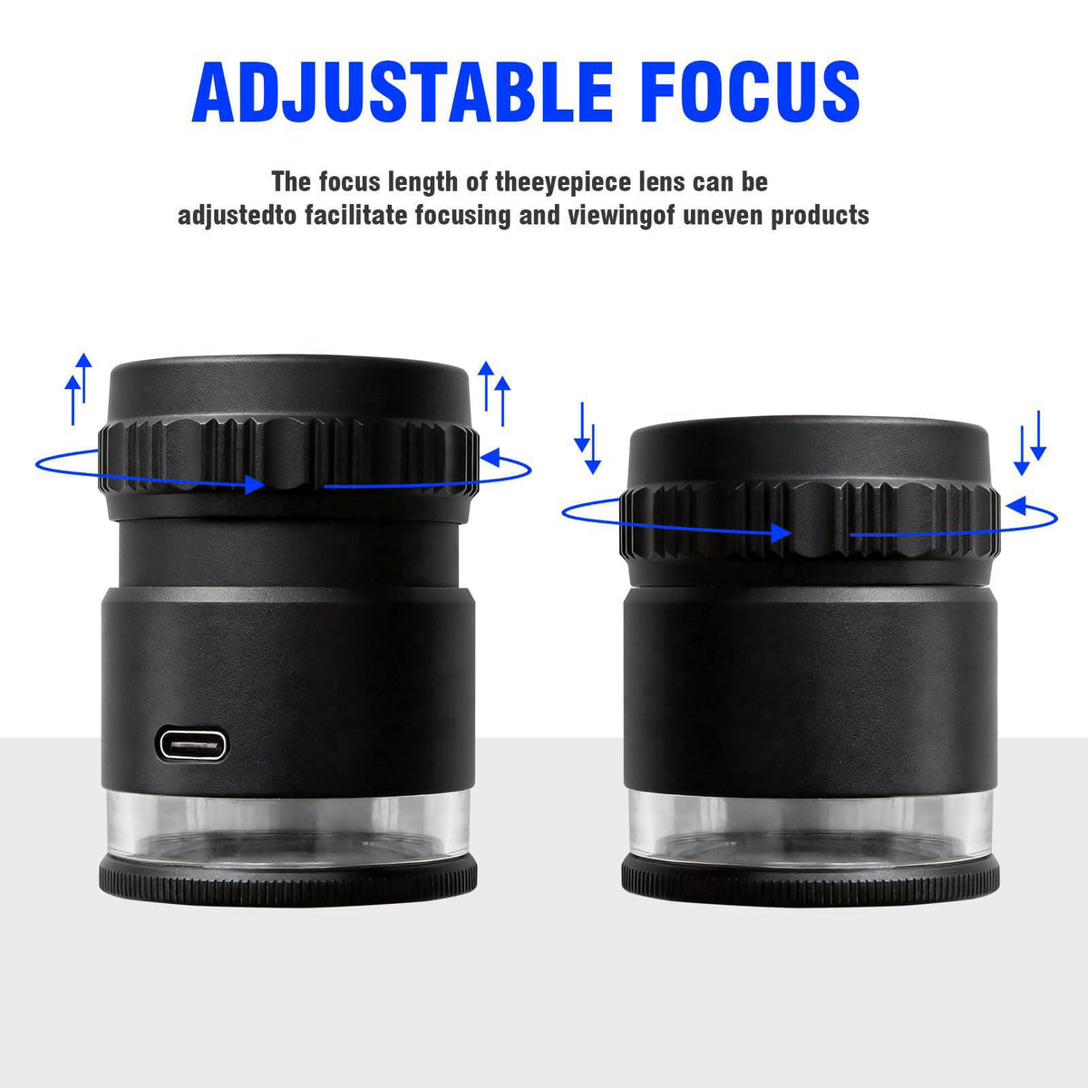 Dasourypro LED Scale Loupe Magnifier 10x Rechargeable with UV & UV Lights, 30mm Optical Lens Metal Gems Loupe Jewelry Lo