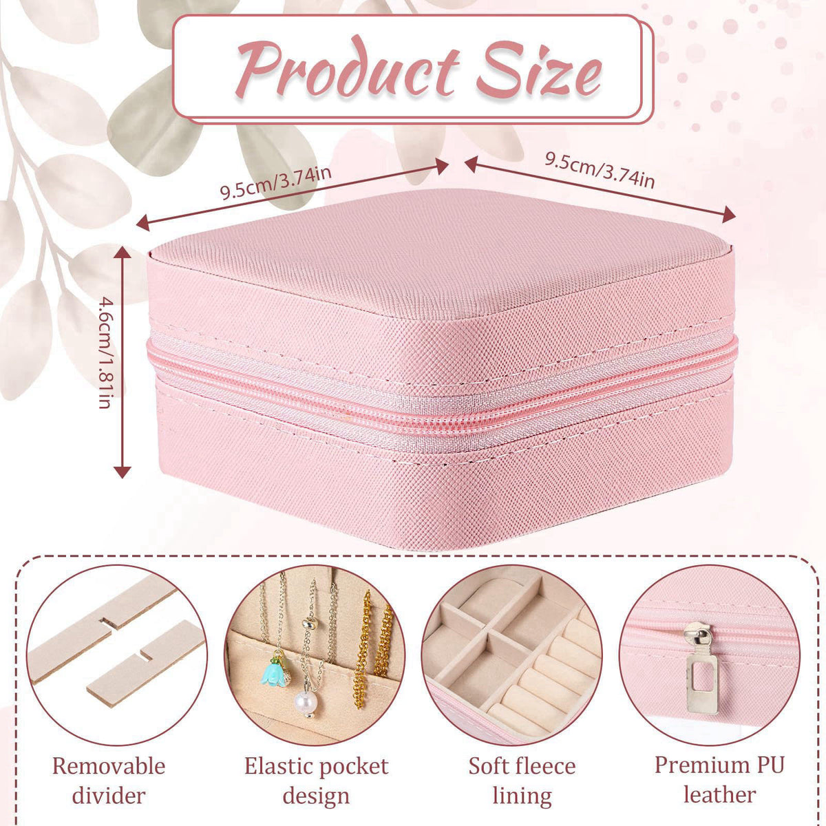 SHENLIU 12 Pcs Mini Pink Travel Jewelry Case Bridesmaid Proposal Gift Boxes – packaging and label