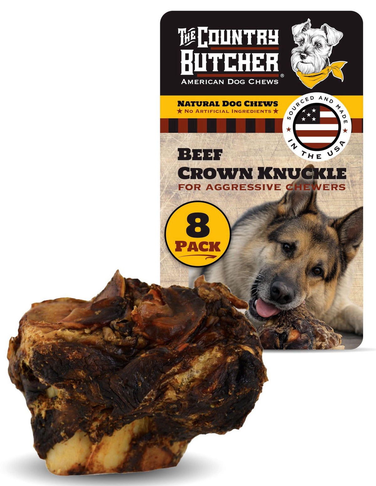 THE COUNTRY BUTCHER - Long Lasting Chew Bones for Dogs, Aggressive Chewers, Natural Beef Bones, Healthy Dog Chews, Tough