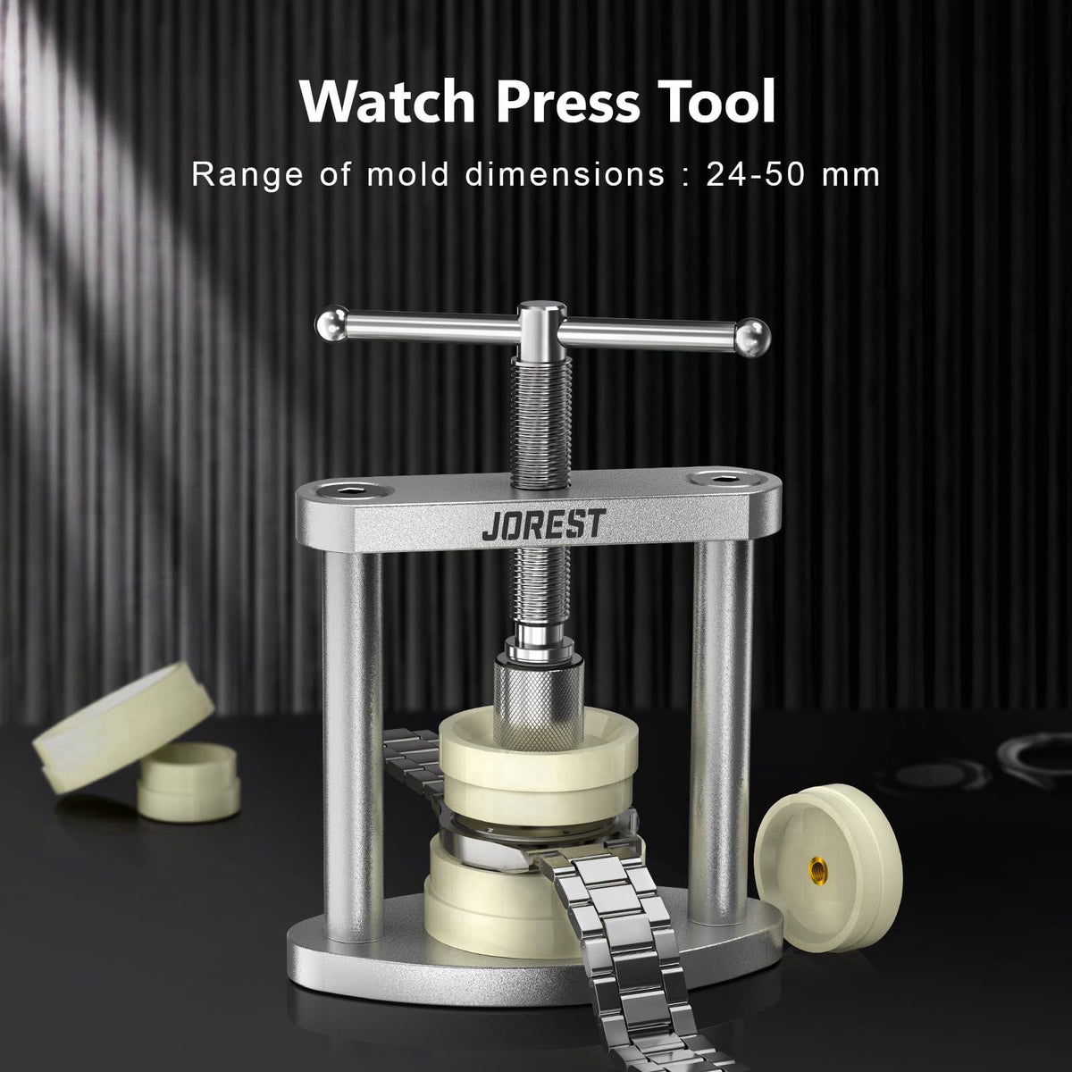 JOREST Watch Repair Kit + Watch Press Tool, Battery Replacement, Strap Adjustment, Wrench Opening Back Cover, Case Opene