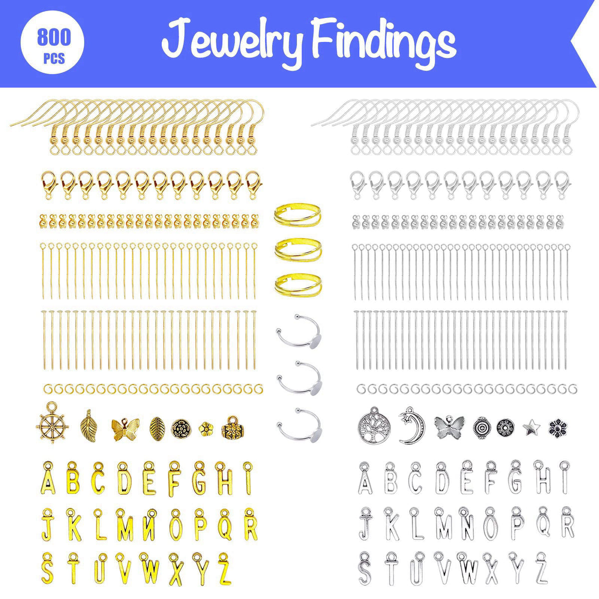 ygorios Jewelry Making Kit for Adults - 1760 PC Crystal Beads, 800 PC Jewelry Findings, DIY Bracelet, Earring – full vie