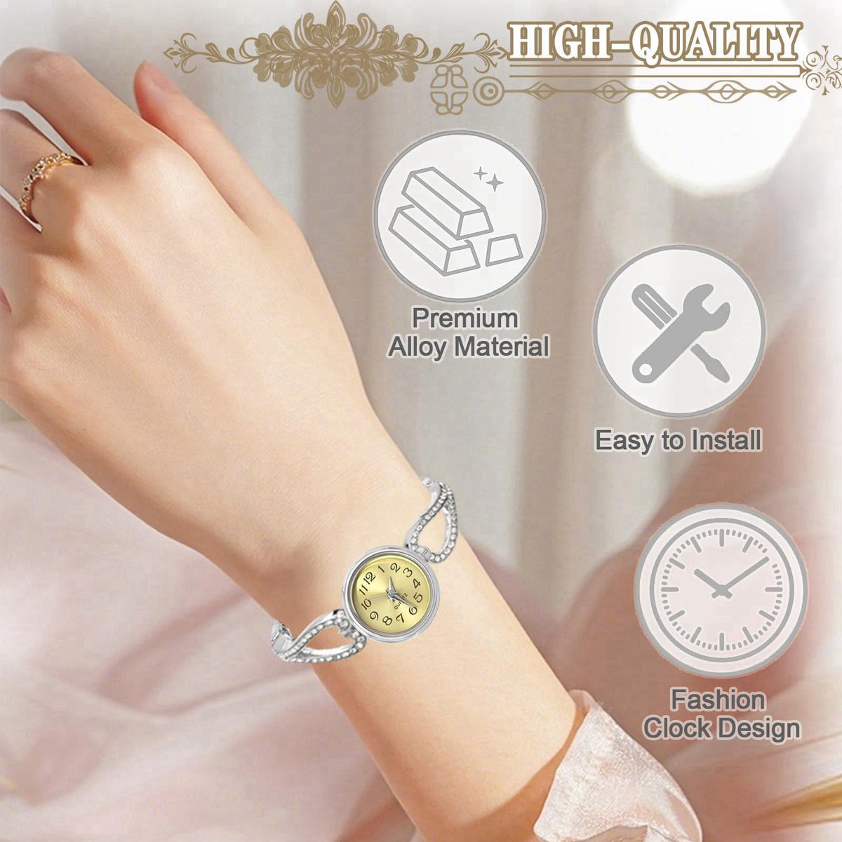 WBNYX 5 Pieces Interchangeable Charm Clasp Set,18mm Colorful Watch Shaped Jewelry Charms for DIY Bracelet, Ring, Earring