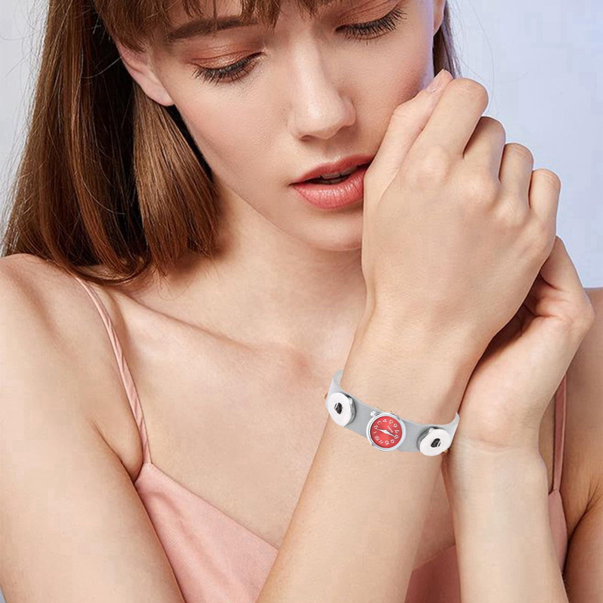 WBNYX 5 Pieces Interchangeable Charm Clasp Set,18mm Colorful Watch Shaped Jewelry Charms for DIY Bracelet, Ring, Earring