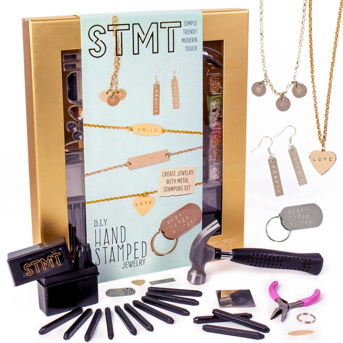 STMT D.I.Y. Hand Stamped , DIY Personalized Stamp Jewelry, Great Teenage Birthday Gift, Unique Handmade Jewelry & Name P