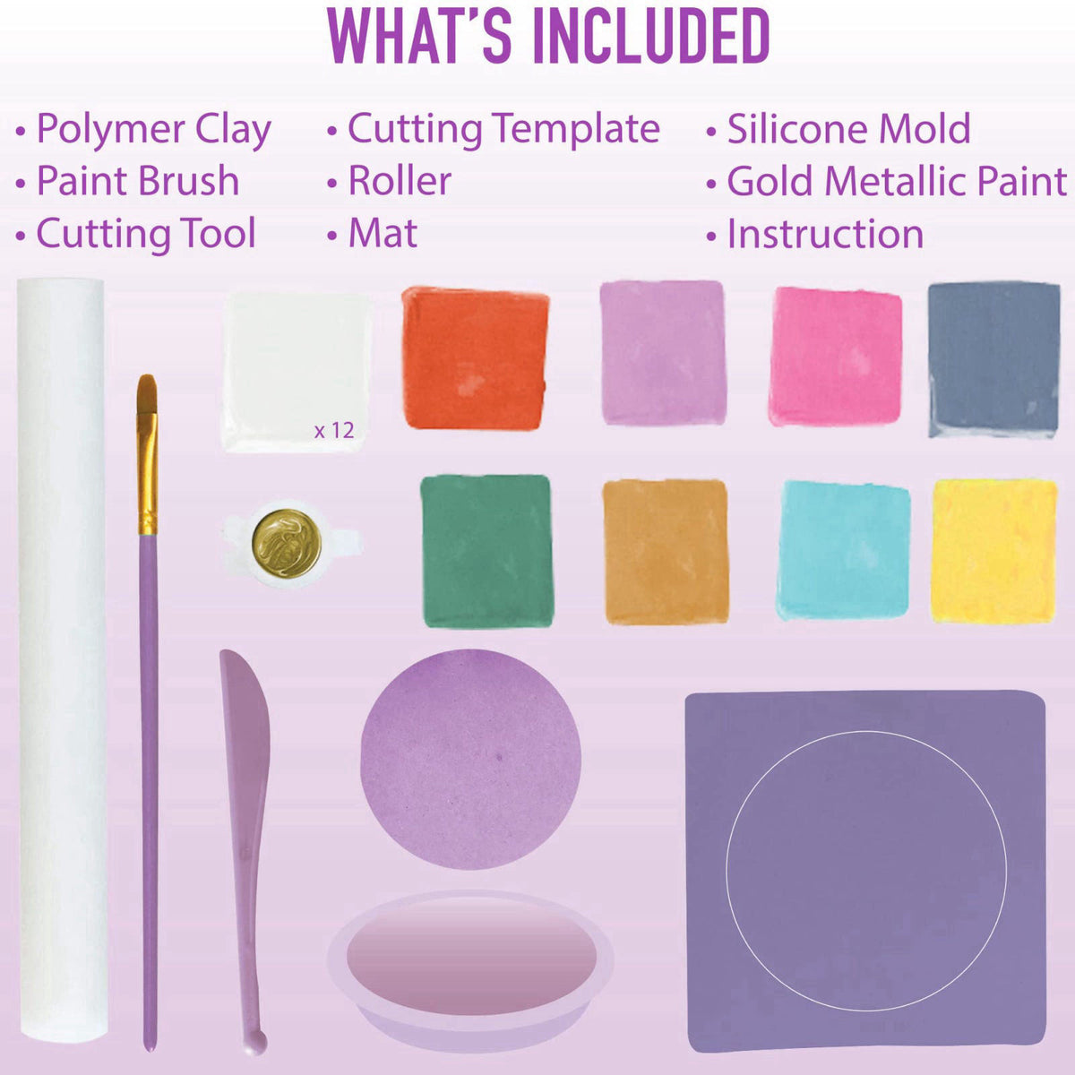 JOiFULi Make Your Own Clay Jewelry Bowls Arts and Crafts Kit for Girls Kids Ages 8 9 10 11 12 Years Old – close-up detai