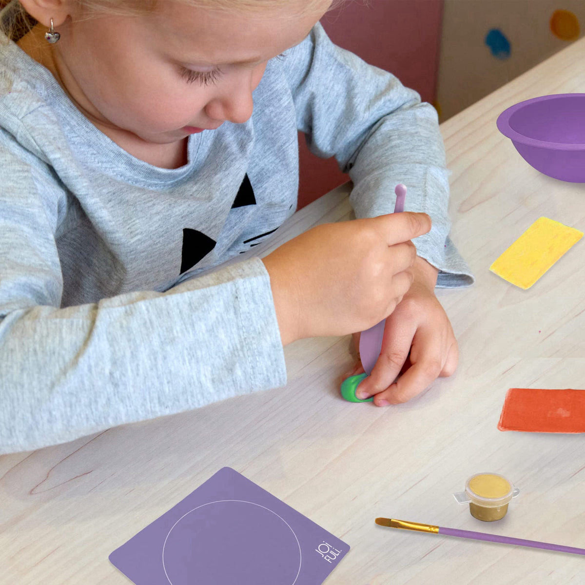 JOiFULi Make Your Own Clay Jewelry Bowls Arts and Crafts Kit for Girls Kids Ages 8 9 10 11 12 Years Old – full view