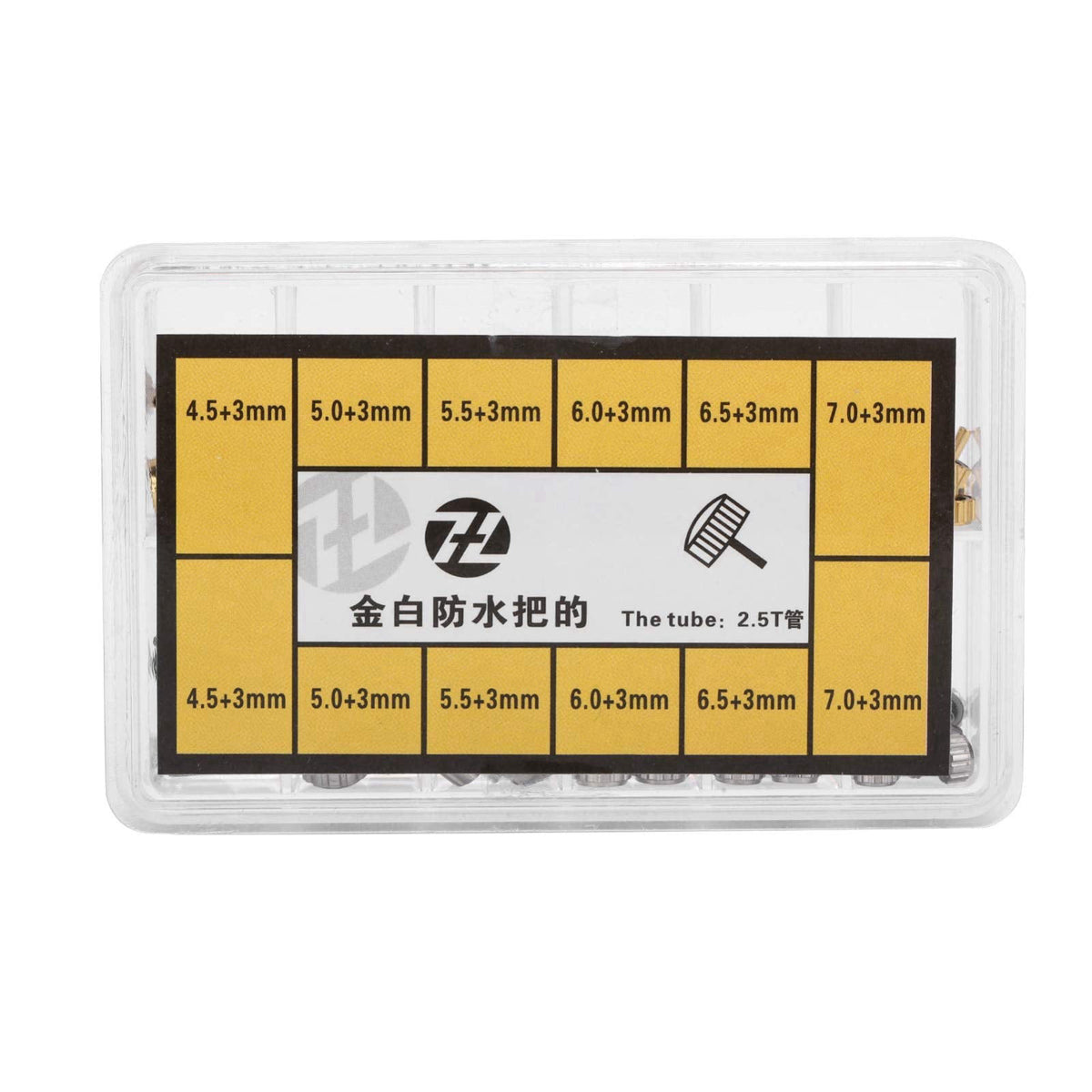 Multi-Wits 76pcs Watch Crown Assorted Parts Kit with Storage Box, Quality Steel Material for Watch Repair and Maintenanc