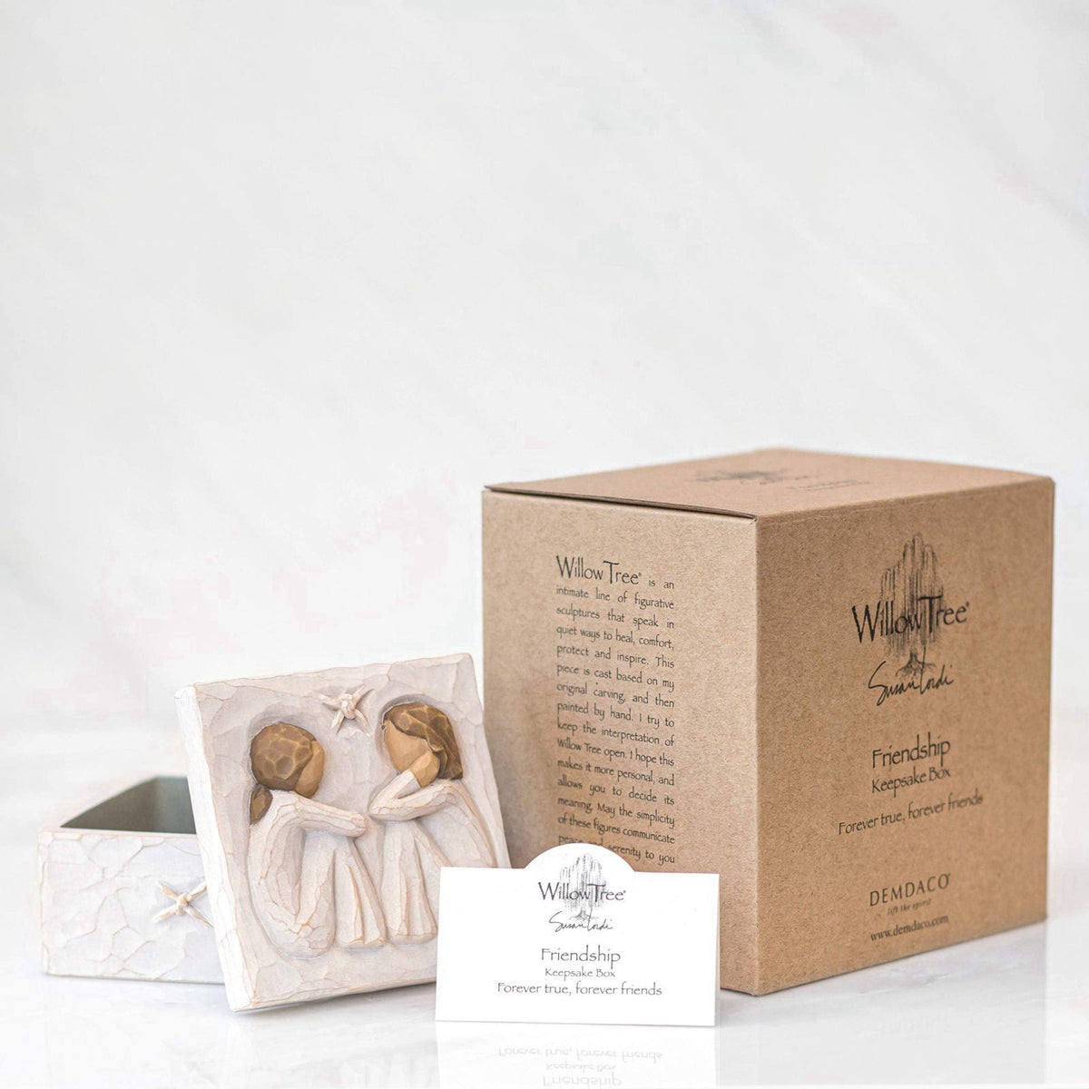 Willow Tree Friendship Keepsake Box, Sculpted Hand-Painted Bas-Relief Box – alternate angle