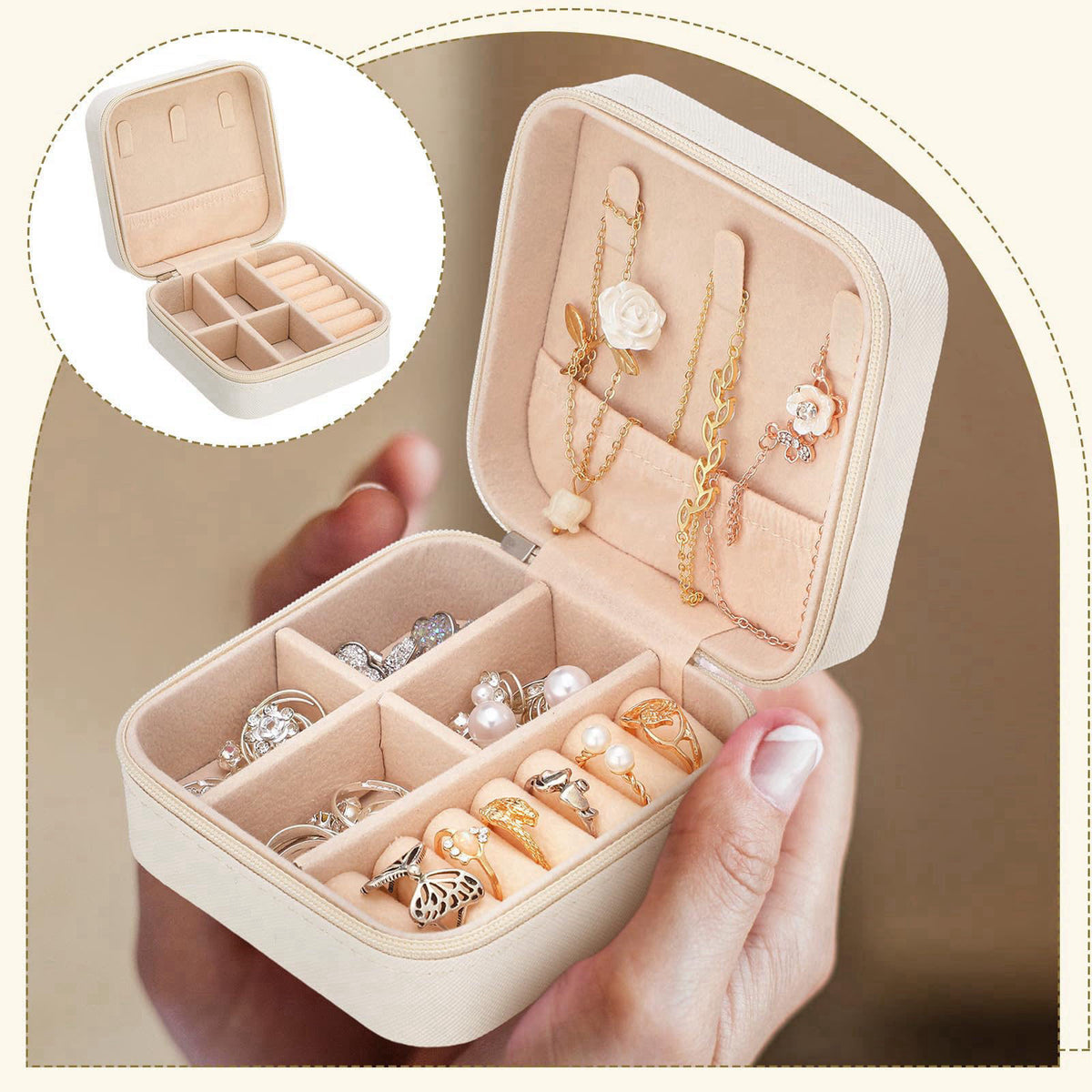 Colingmill 8 Pcs Bridesmaid Proposal Jewelry Box Gifts I Can't Say I Do Without You Travel Jewelry Case Portable Earring