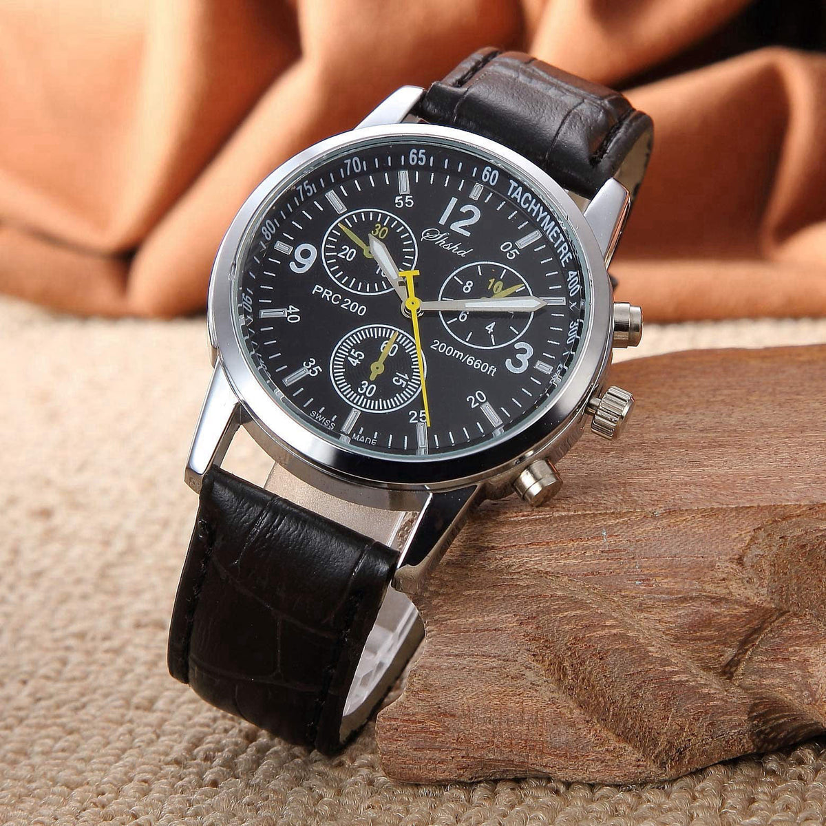 yunanwa 6 Pack Men's Leather Quartz Watch Geneva Casual Dress Wrist Band Watches Wholesale Lots Set Men Watches Pack (6p