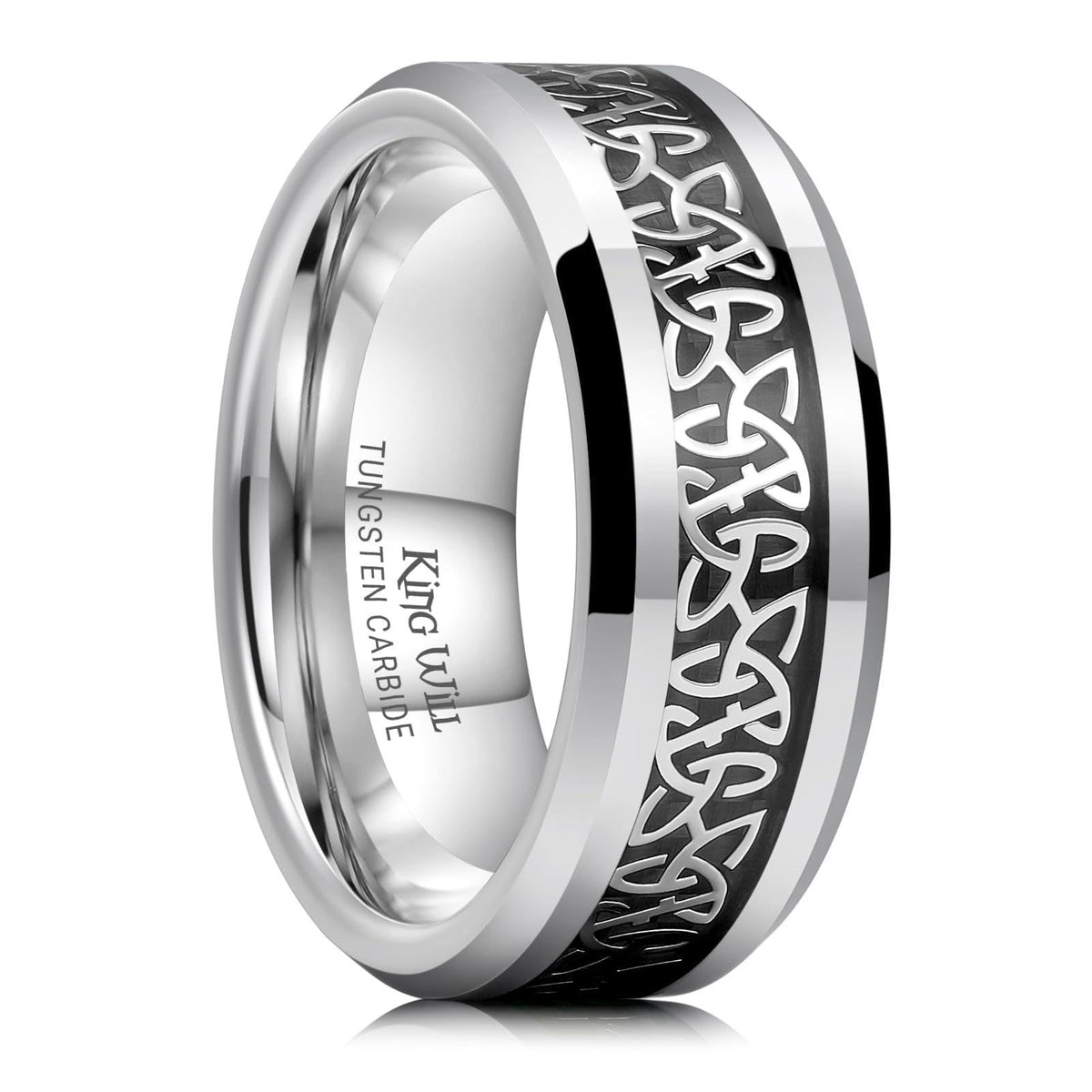 King Will Men's Tungsten Wedding Bands Celtic Knot Rings – product photo (Jewelry)