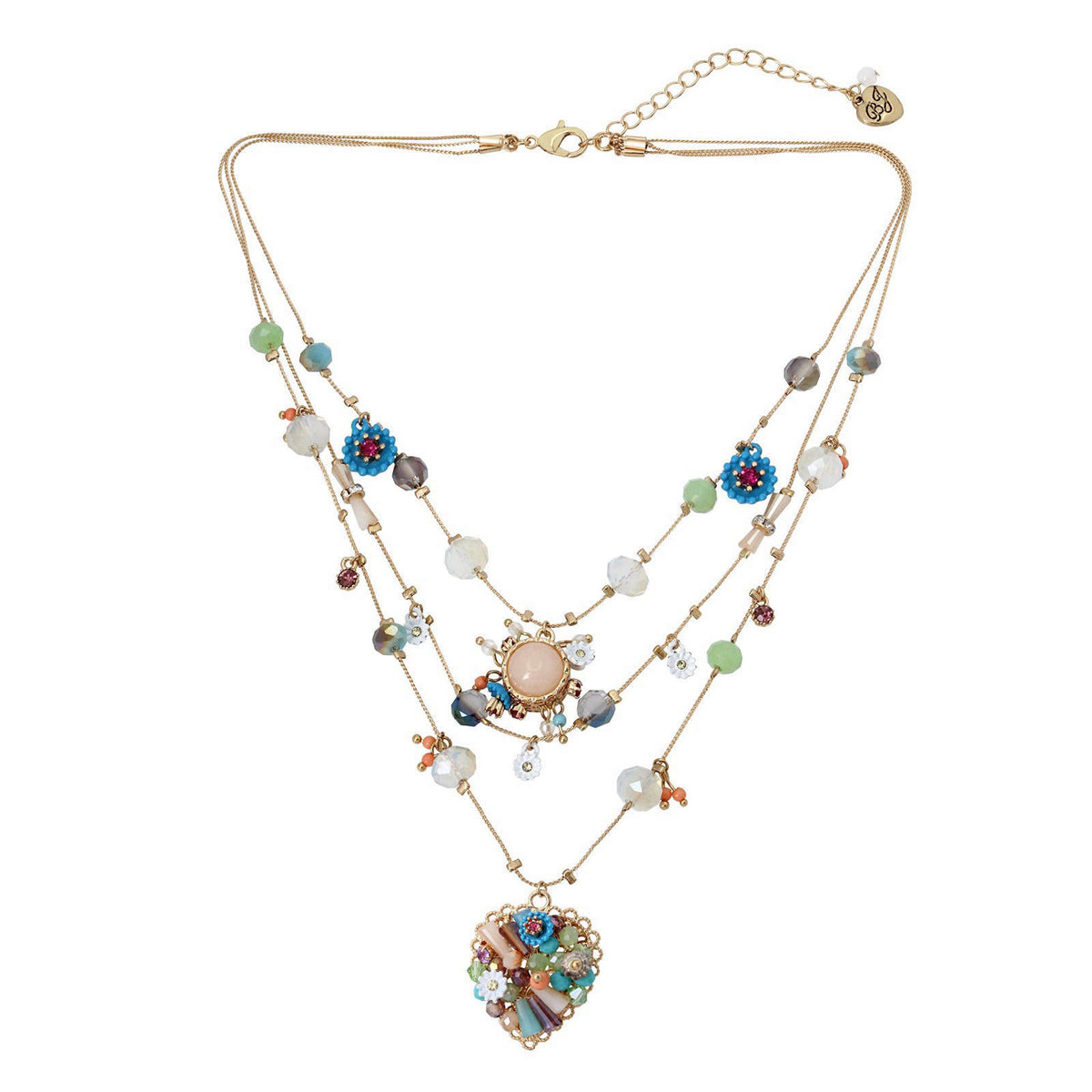 Betsey Johnson Womens Butterfly Charms Layered Necklace – product photo (Strands)