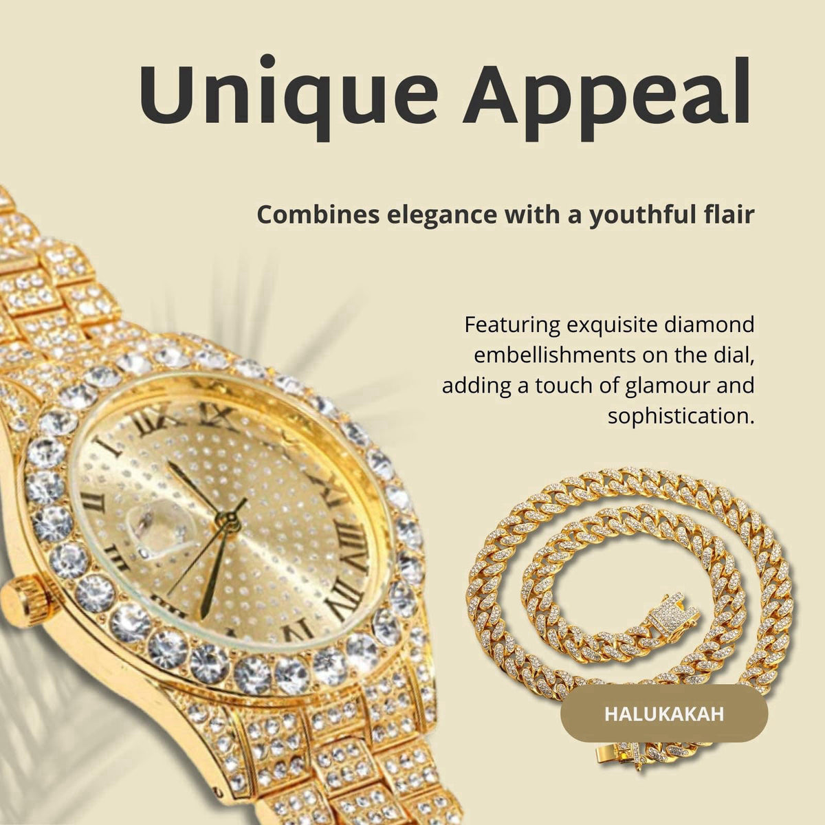 Halukakah Watch for Boys Kids - 42MM Width Round Dial - 8"(20.5cm) Length – back view and specifications