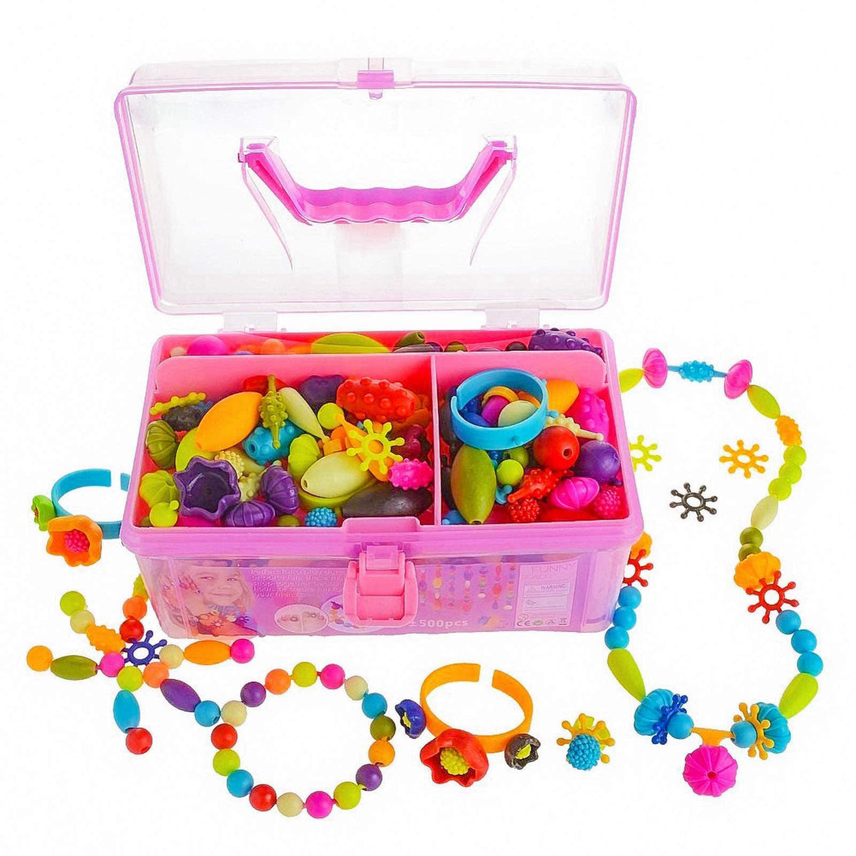 GILI Pop Beads - Jewelry Making Kit for 3 4 5 6 7 8 Year Old Little Girls - Arts and Crafts Toys for Kids Age 4yr-8yr - 