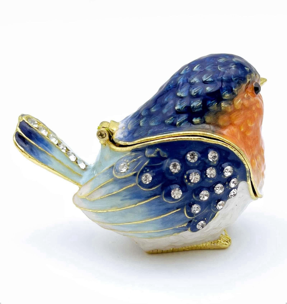 JWT Astyle Robin Bird Jewelry Trinket Boxes Hinged Ring Box.Collectible Bird Figurines Home Decor Gifts for Women.Neckla