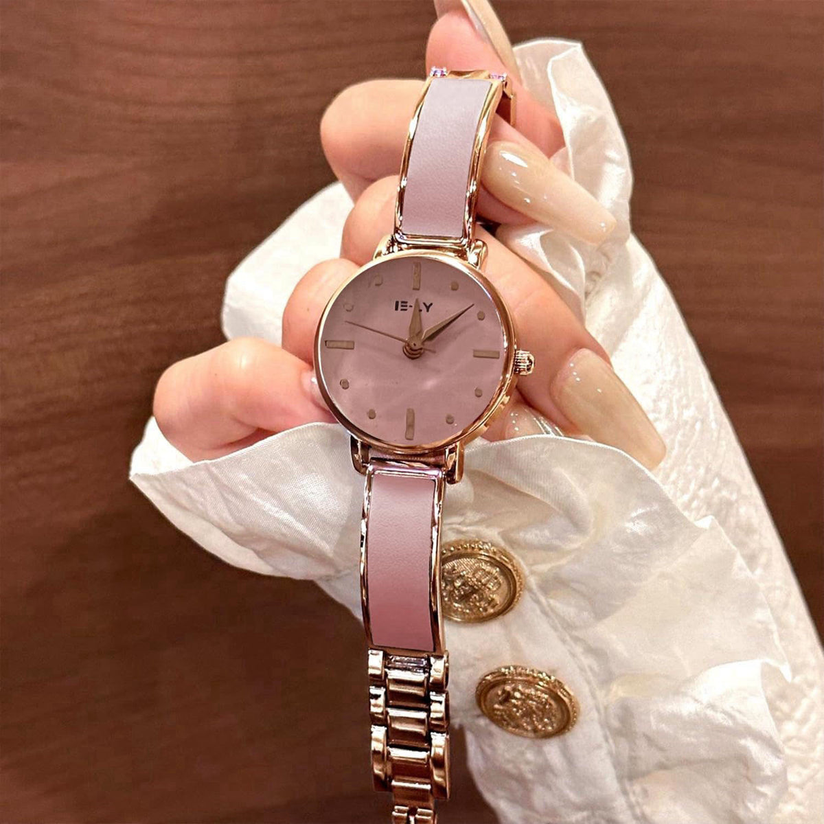 dayutech 4 Pack Watches for Women Vintage Dress Analog Quartz Ladies Stainless Steel Leather Bangle Bracelet Jewelry Jel