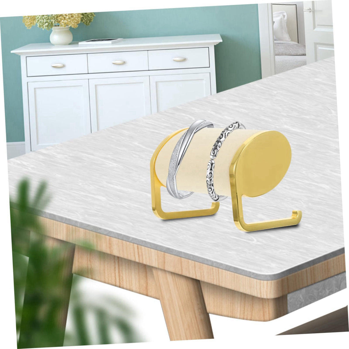 NOLITOY Jewelry Showcase Metal Display Rack for Bracelets and Bangles – full view