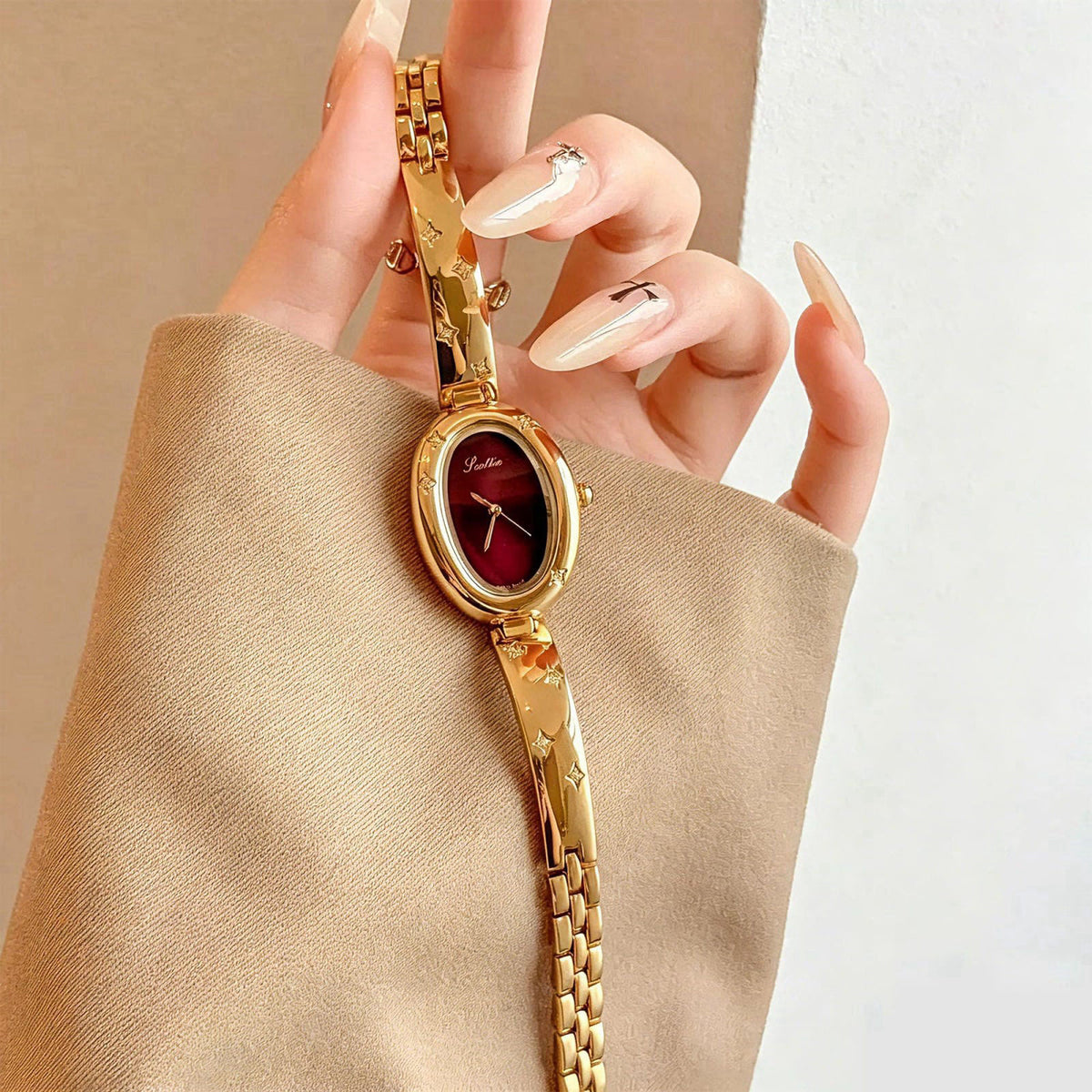 FORSINING Watches for Women, Ladies Quartz Watch Oval Crystal Watch, Japanese Quartz Movement 3ATM Waterproof Fashion Fe