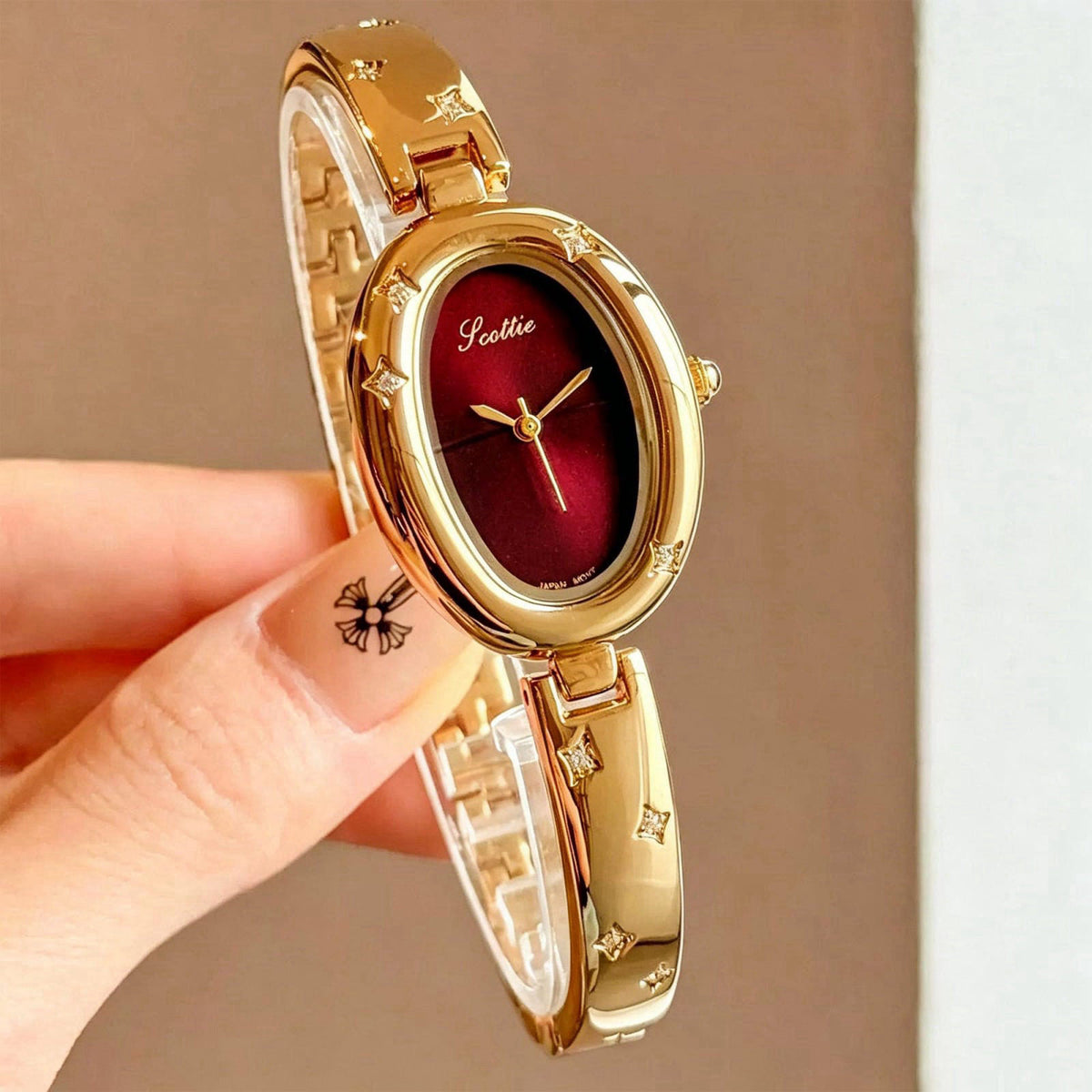 FORSINING Watches for Women, Ladies Quartz Watch Oval Crystal Watch, Japanese Quartz Movement 3ATM Waterproof Fashion Fe