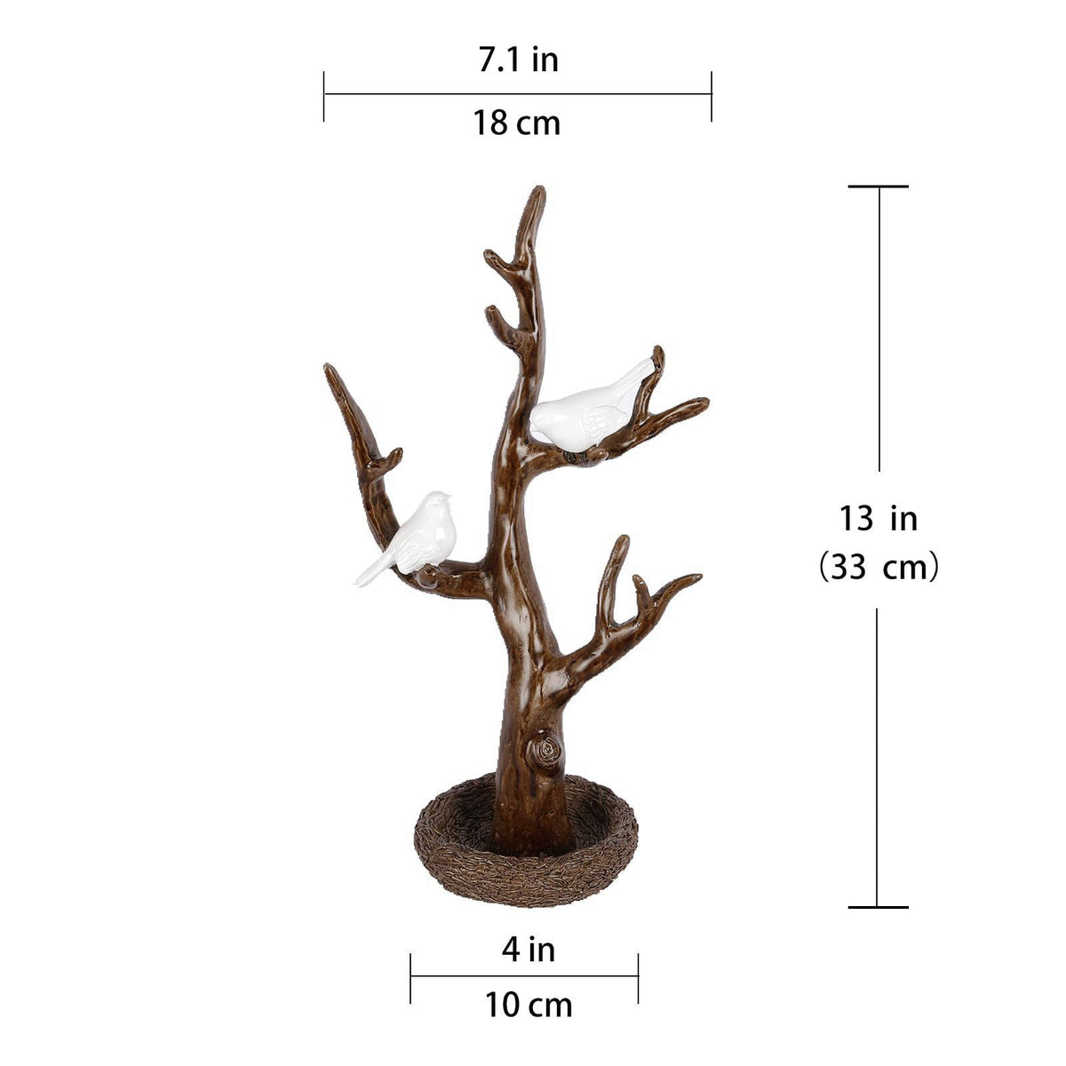 UFAIRV Retro Branch Jewelry Rack,Stand Display,Birds Tree Tower Rack Hanging Organizer for Ring Earrings Necklace Bracel