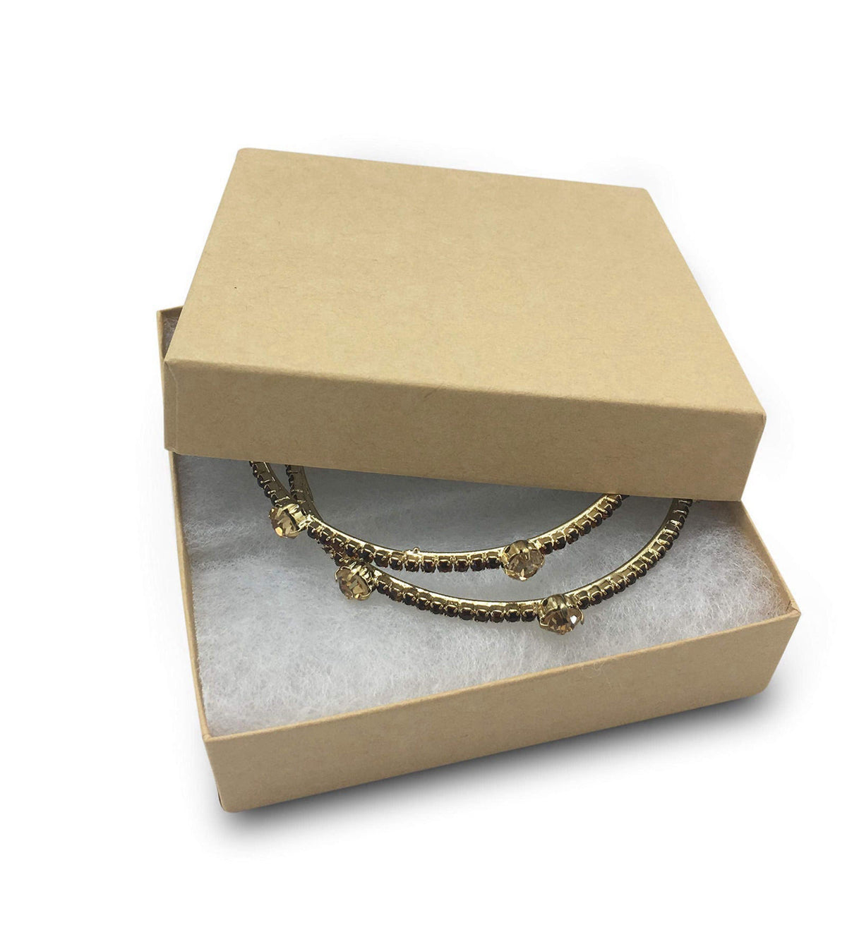TheDisplayGuys For Your Modern Living TheDisplayGuys 25 Cardboard Gift Jewelry Boxes w/Paddings #34-3.9x3.9x2 – packagin