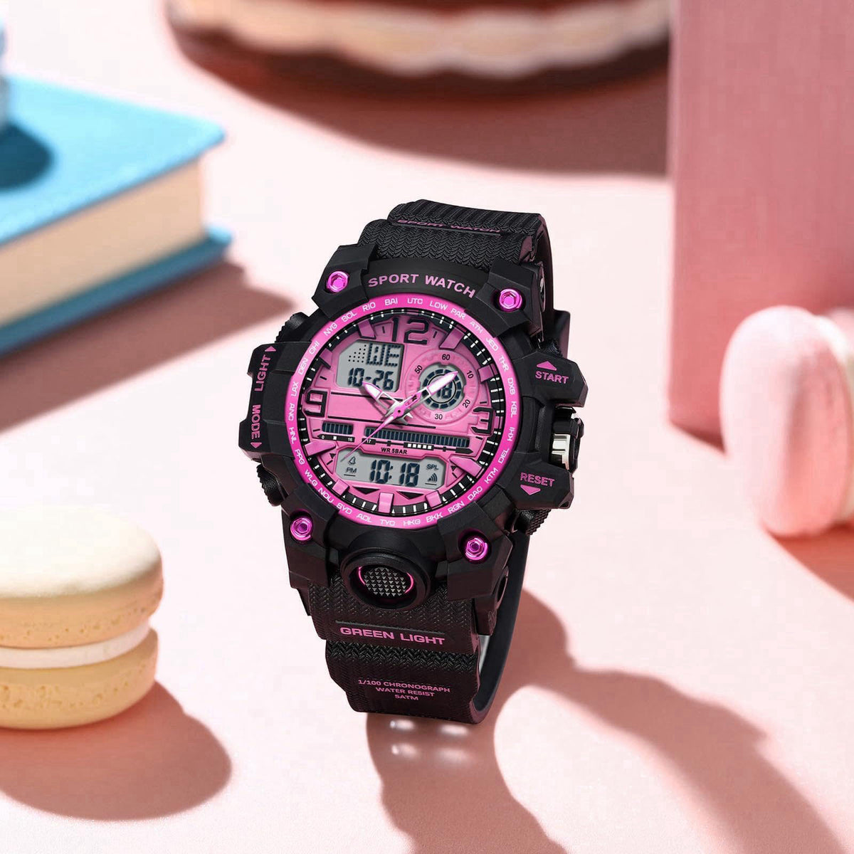 findtime Women's Sport Watch Digital Waterproof Watches Military Watches Analog Outdoor Wrist Watch LED Luminous Alarm S