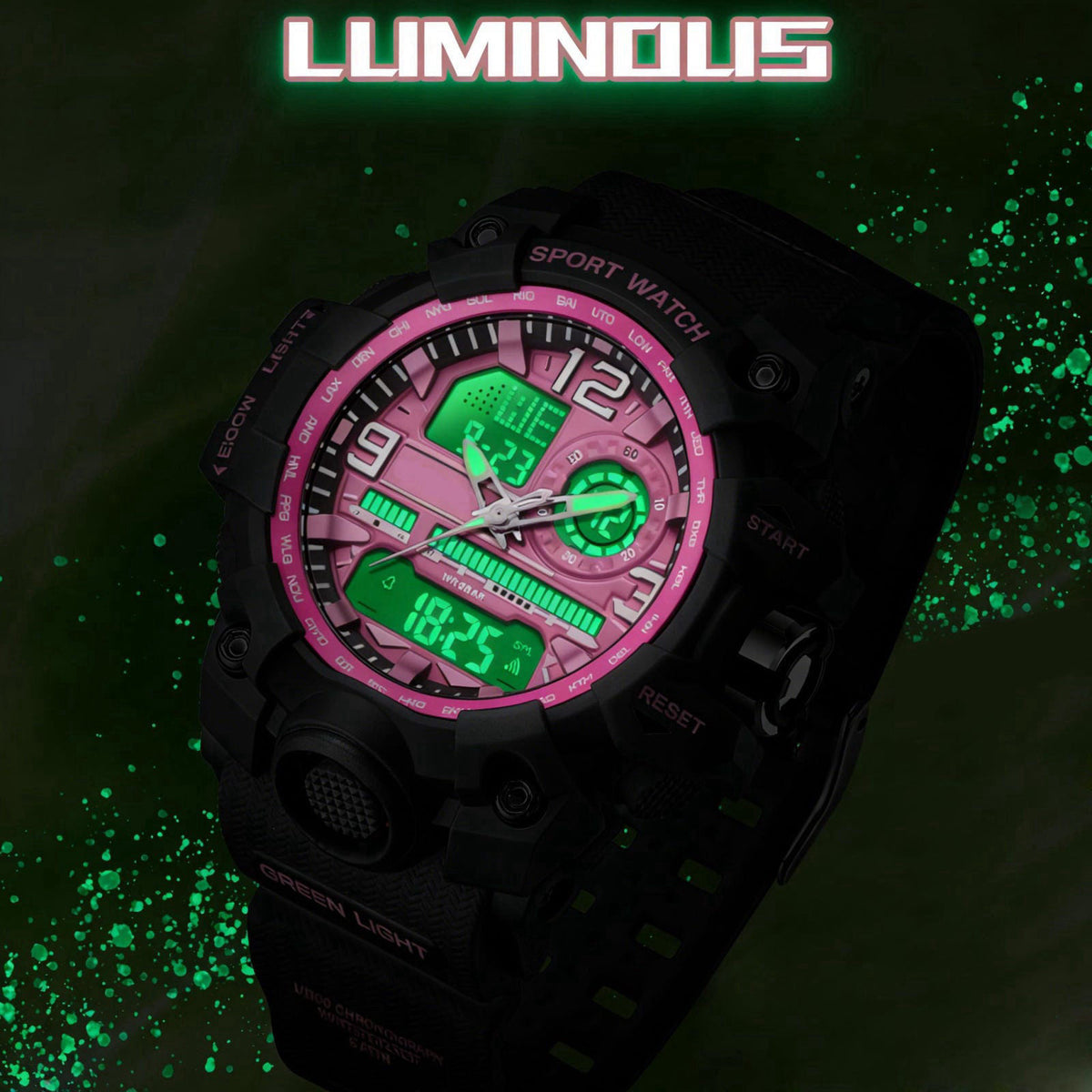 findtime Women's Sport Watch Digital Waterproof Watches Military Watches Analog Outdoor Wrist Watch LED Luminous Alarm S