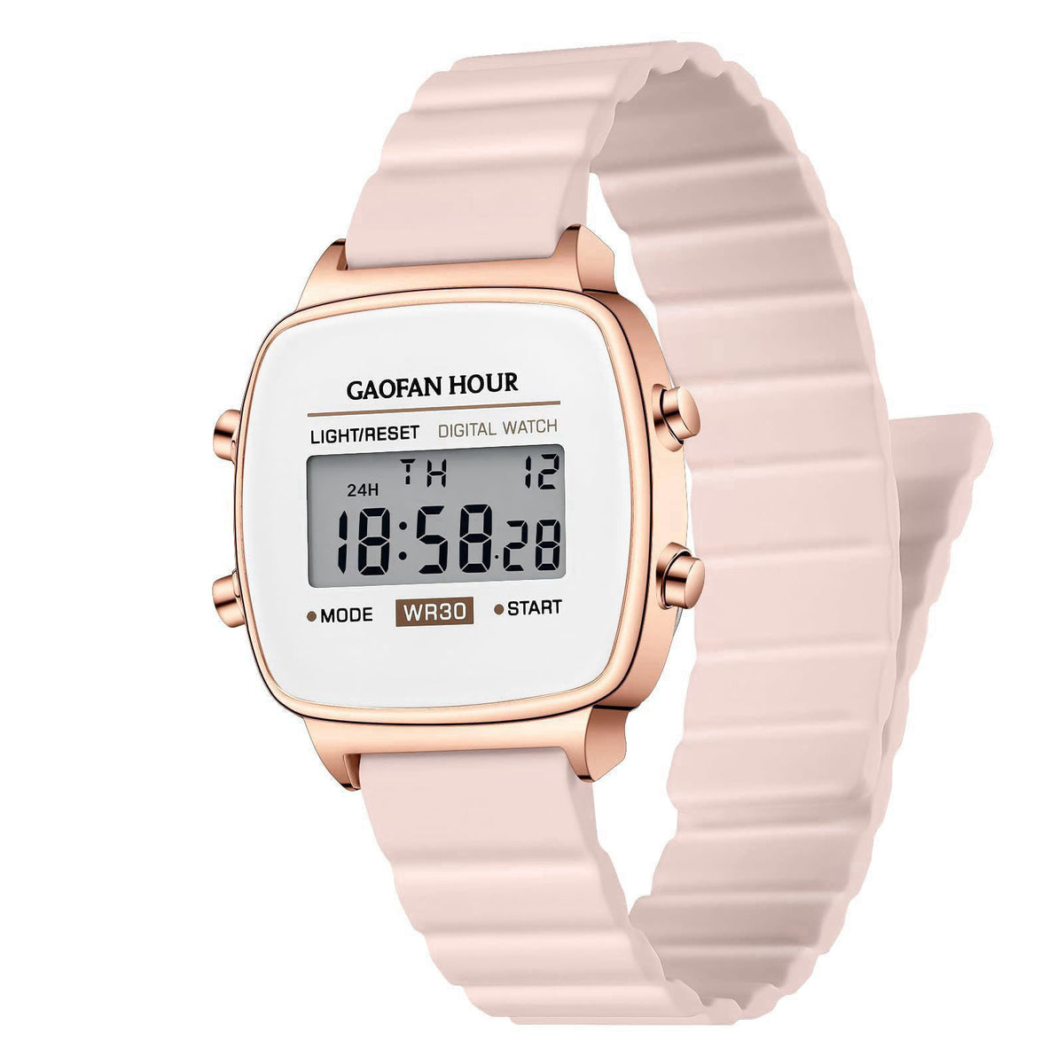 GAOFAN HOUR Waterproof Women's Digital Sports Watches with Alarm Calendar Stopwatch Chronograph Classic Square Case – pr