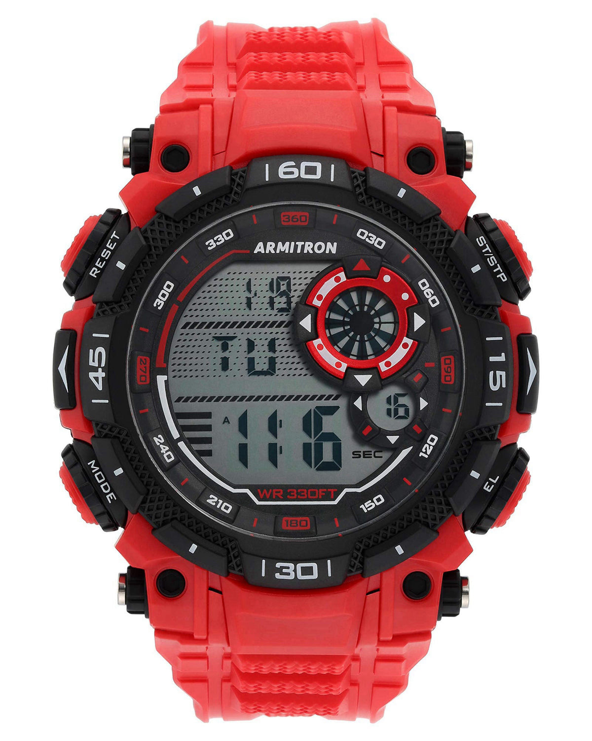 Armitron Sport Men's Digital Chronograph Resin Strap Watch, 40/8397 – alternate angle